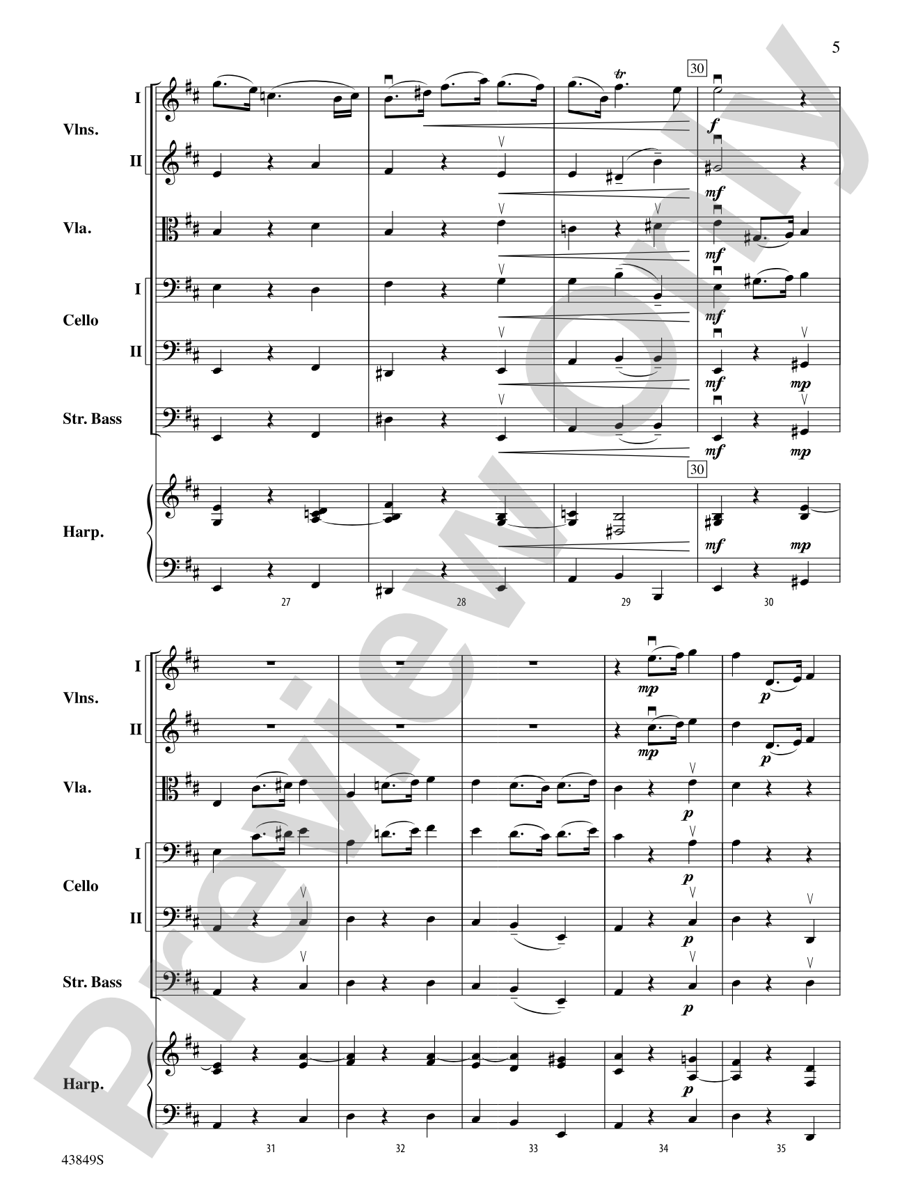 Largo: String Orchestra Conductor Score & Parts