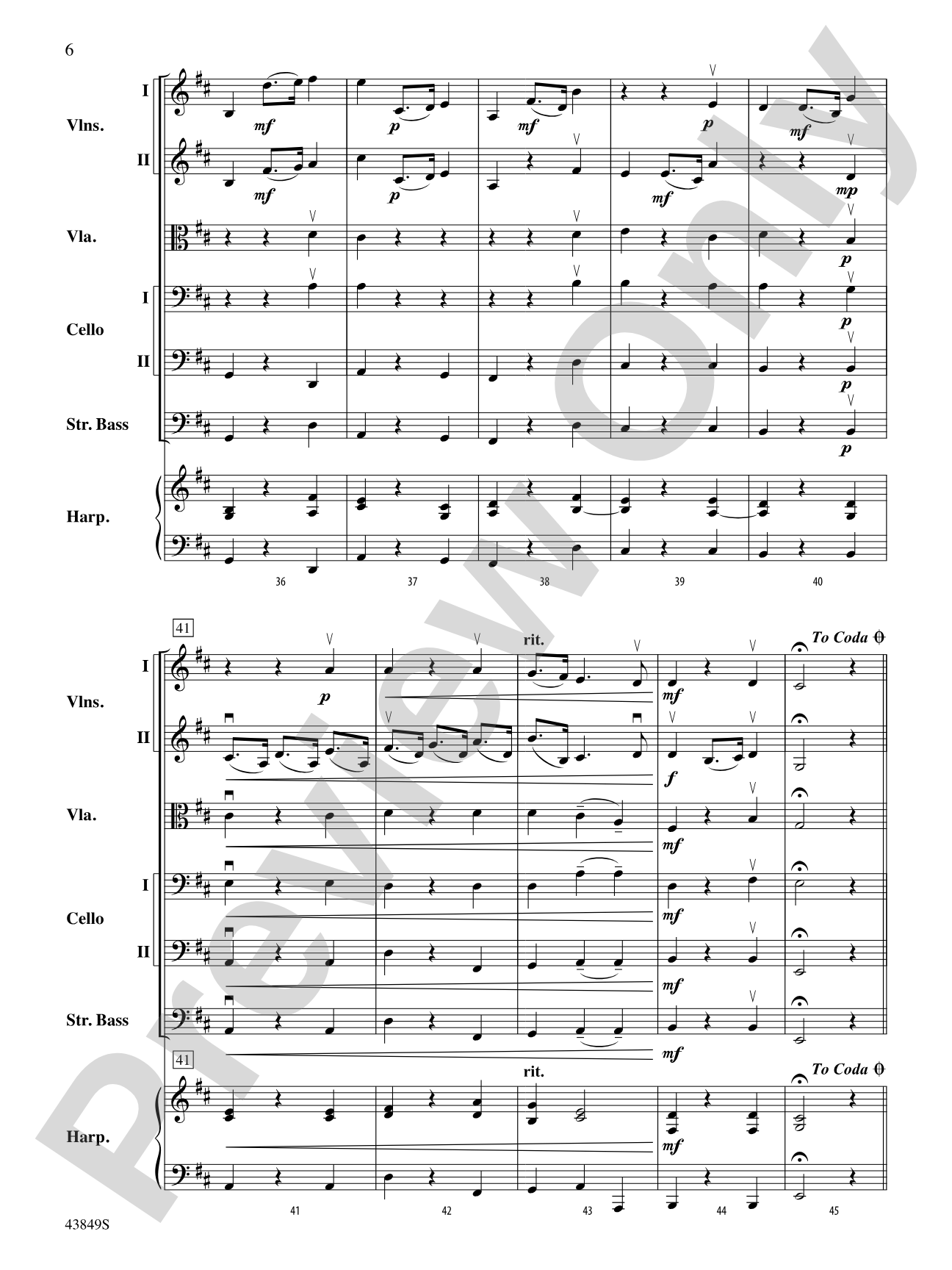 Largo: String Orchestra Conductor Score & Parts
