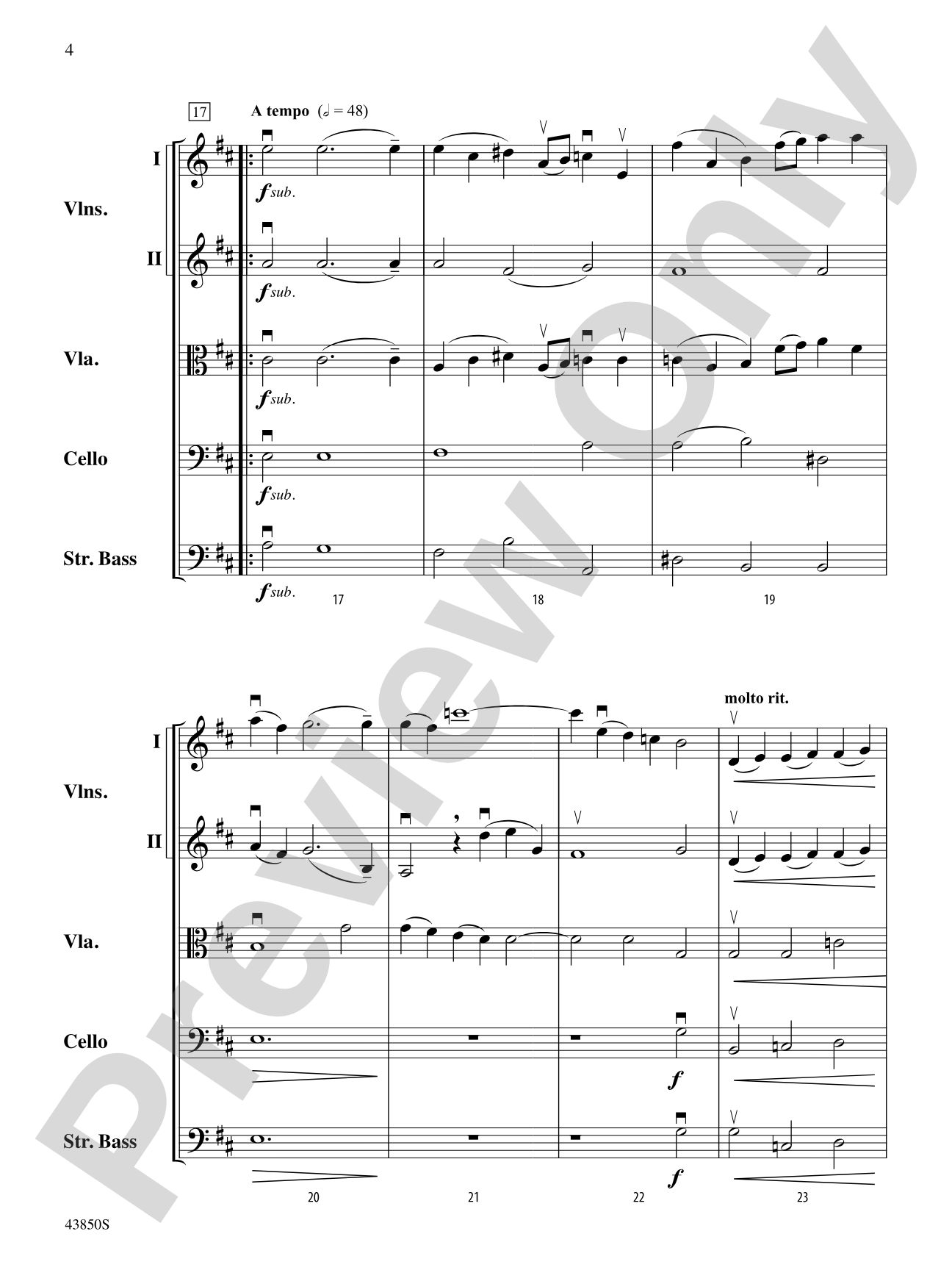 Sarabande: String Orchestra Conductor Score & Parts