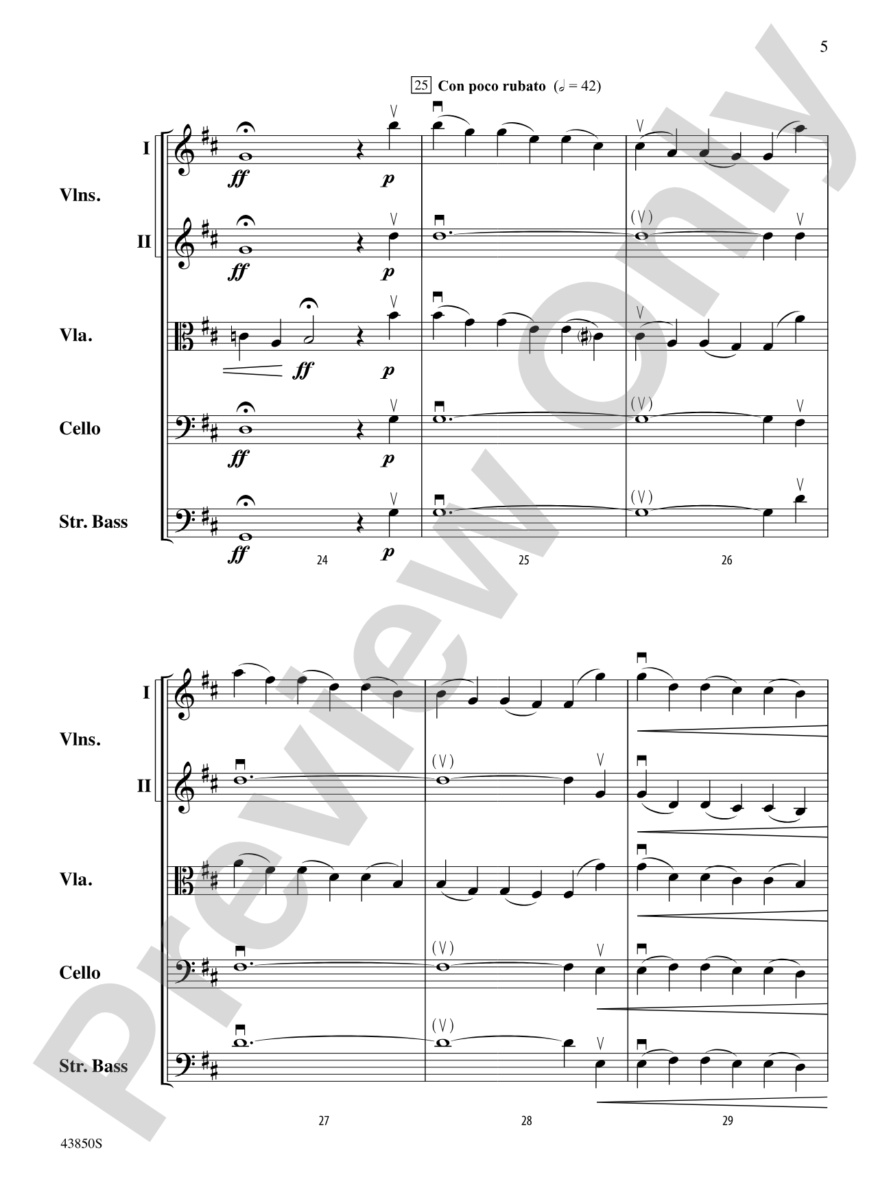 Sarabande: String Orchestra Conductor Score & Parts