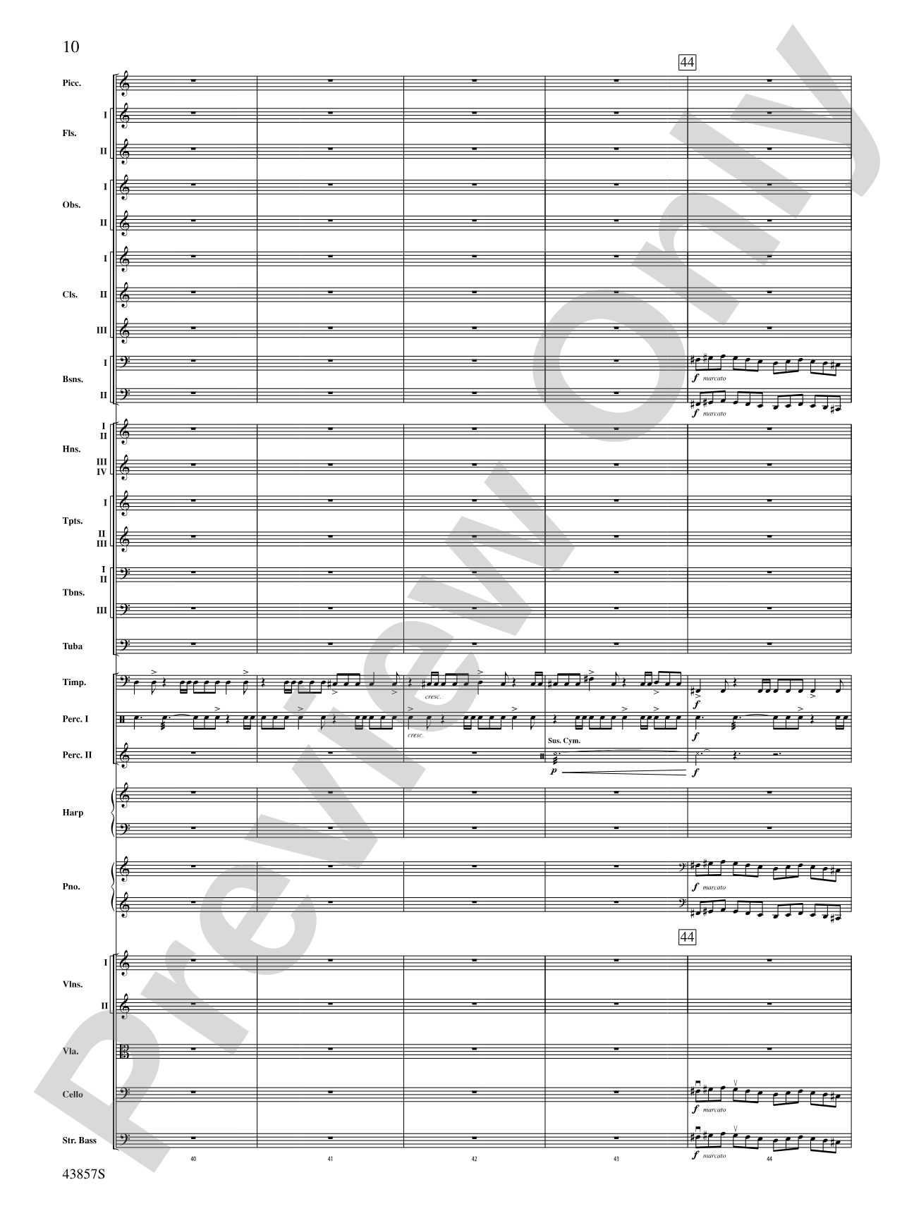Unconquered: Full Orchestra Conductor Score & Parts