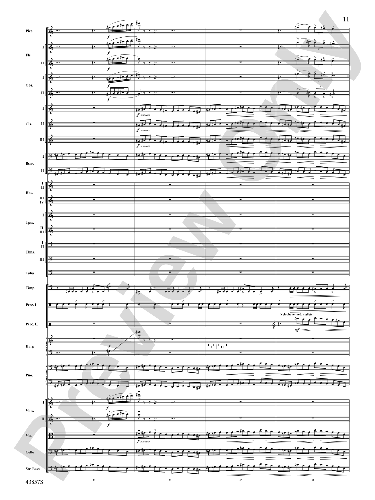 Unconquered: Full Orchestra Conductor Score & Parts