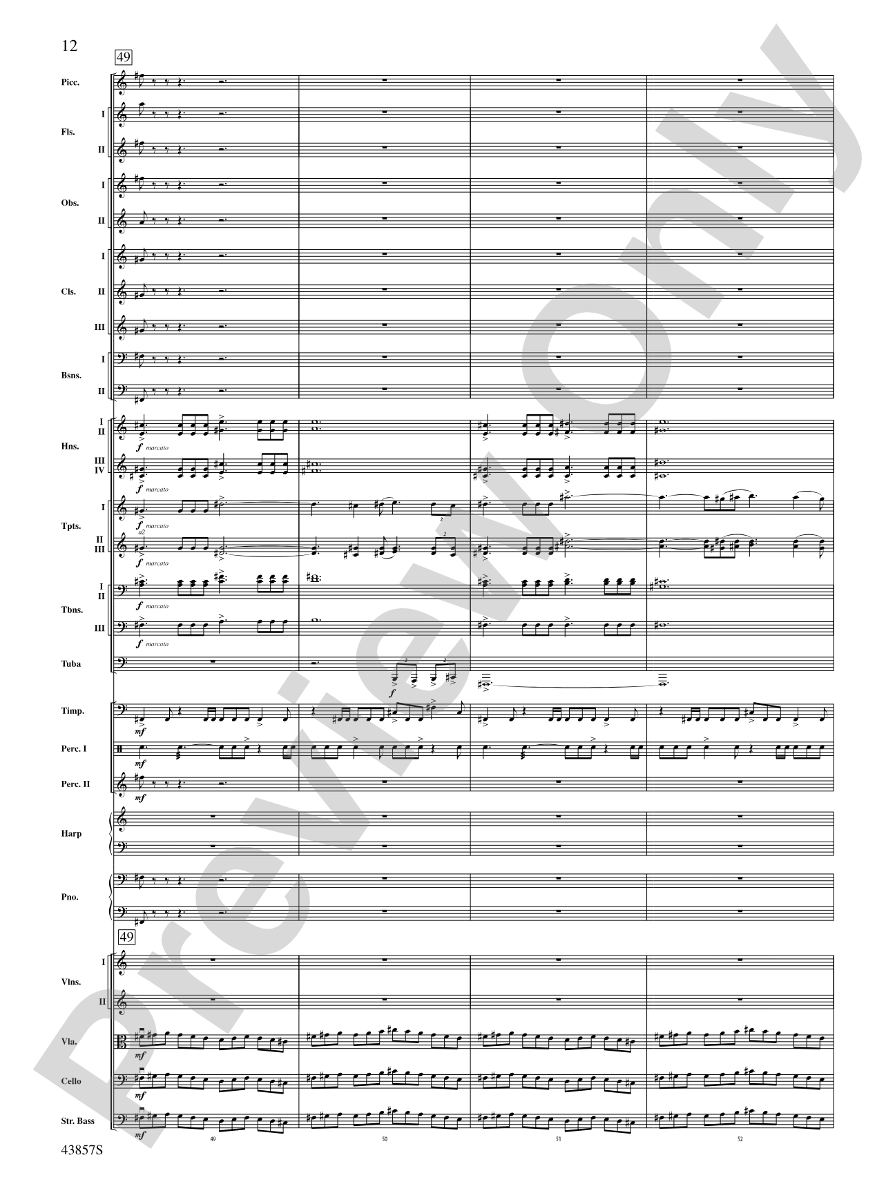 Unconquered: Full Orchestra Conductor Score & Parts