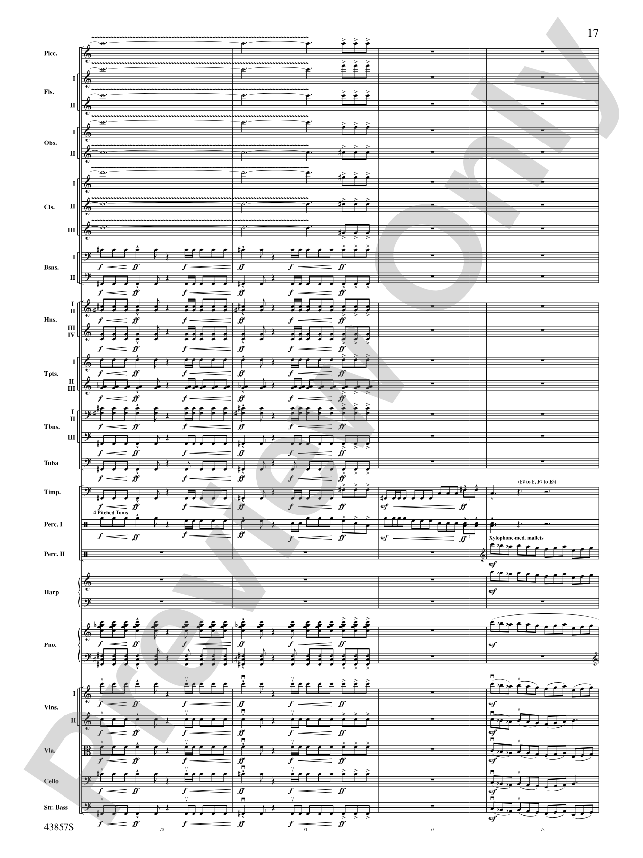 Unconquered: Full Orchestra Conductor Score & Parts