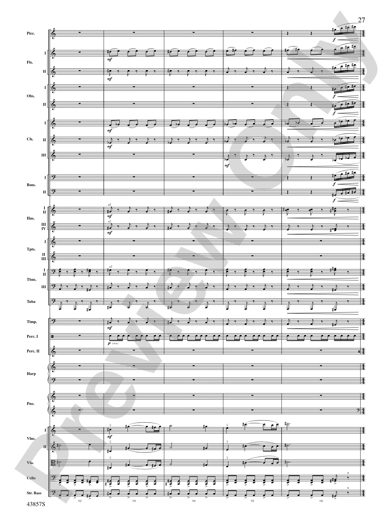 Unconquered: Full Orchestra Conductor Score & Parts
