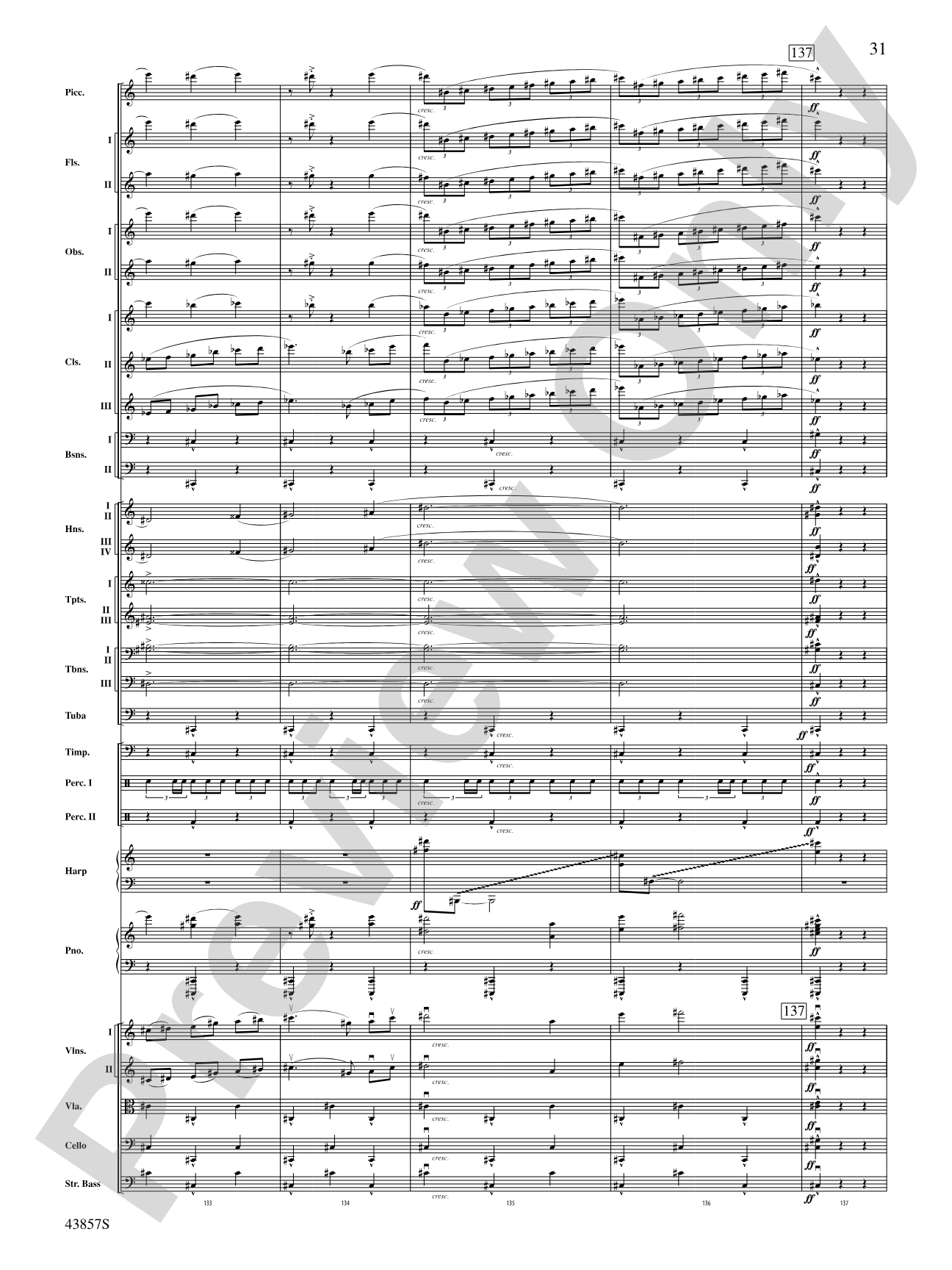 Unconquered: Full Orchestra Conductor Score & Parts