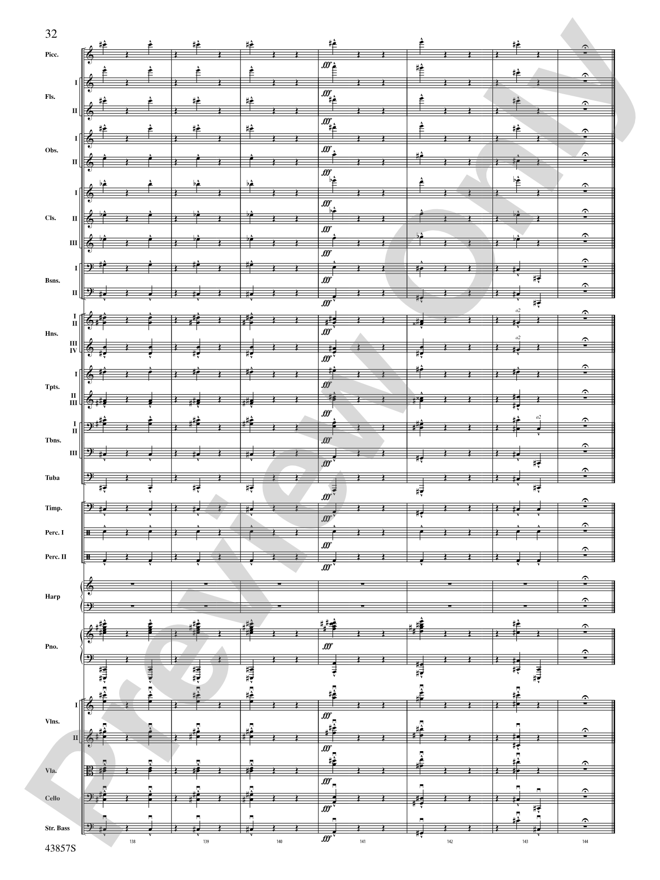 Unconquered: Full Orchestra Conductor Score & Parts