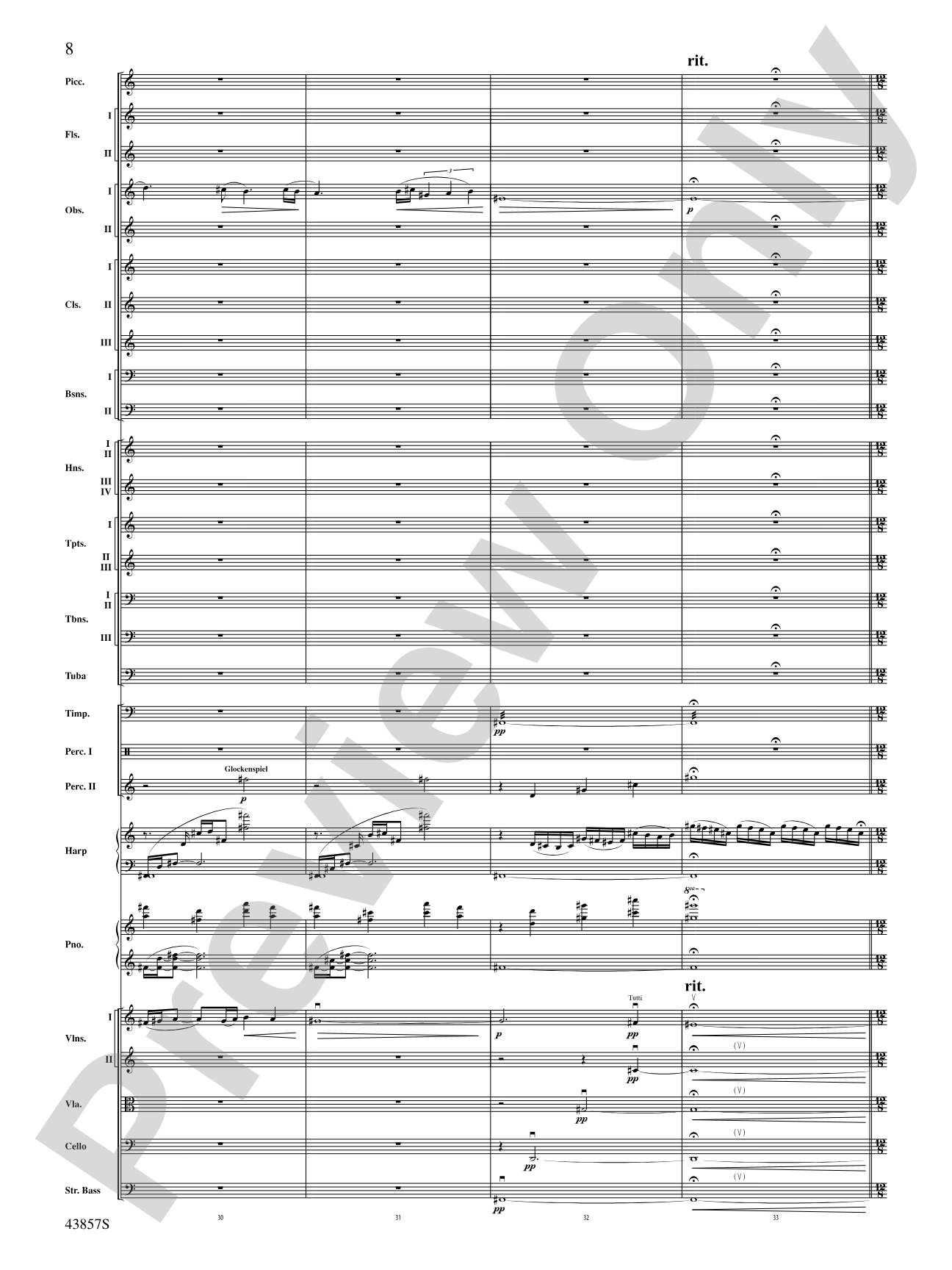 Unconquered: Full Orchestra Conductor Score & Parts