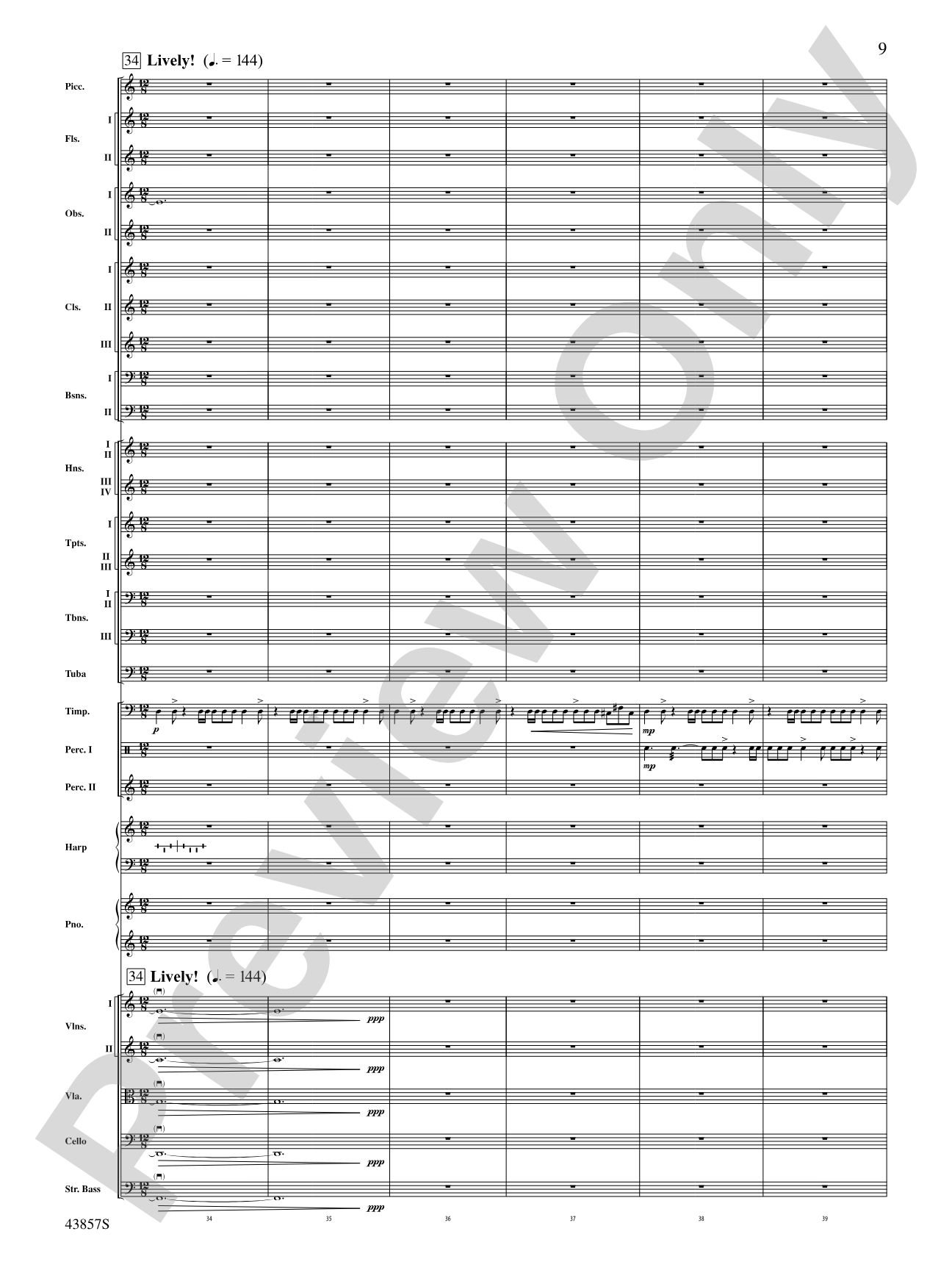 Unconquered: Full Orchestra Conductor Score & Parts