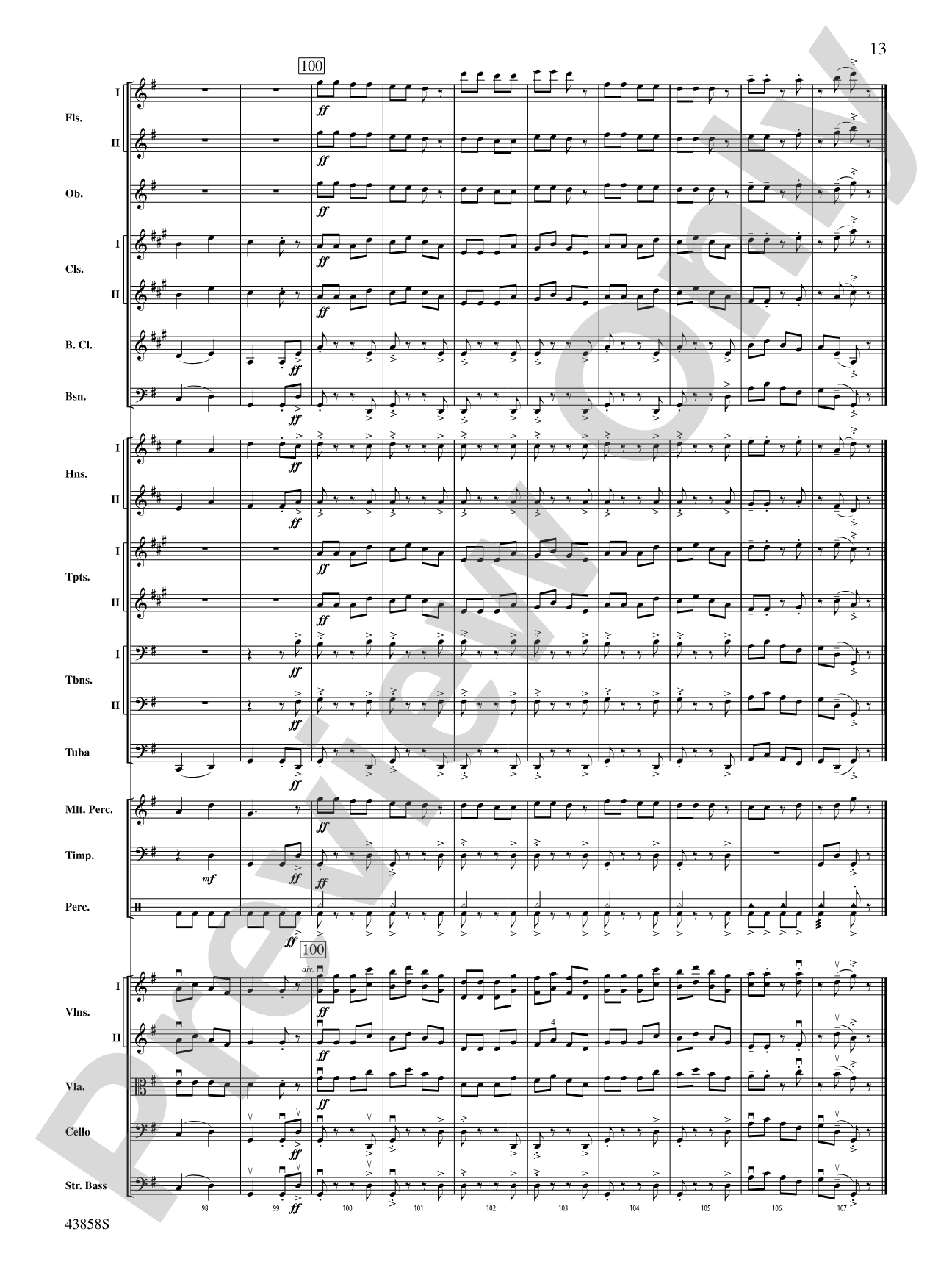 A Northumbrian Folk Song Suite: Full Orchestra Conductor Score & Parts