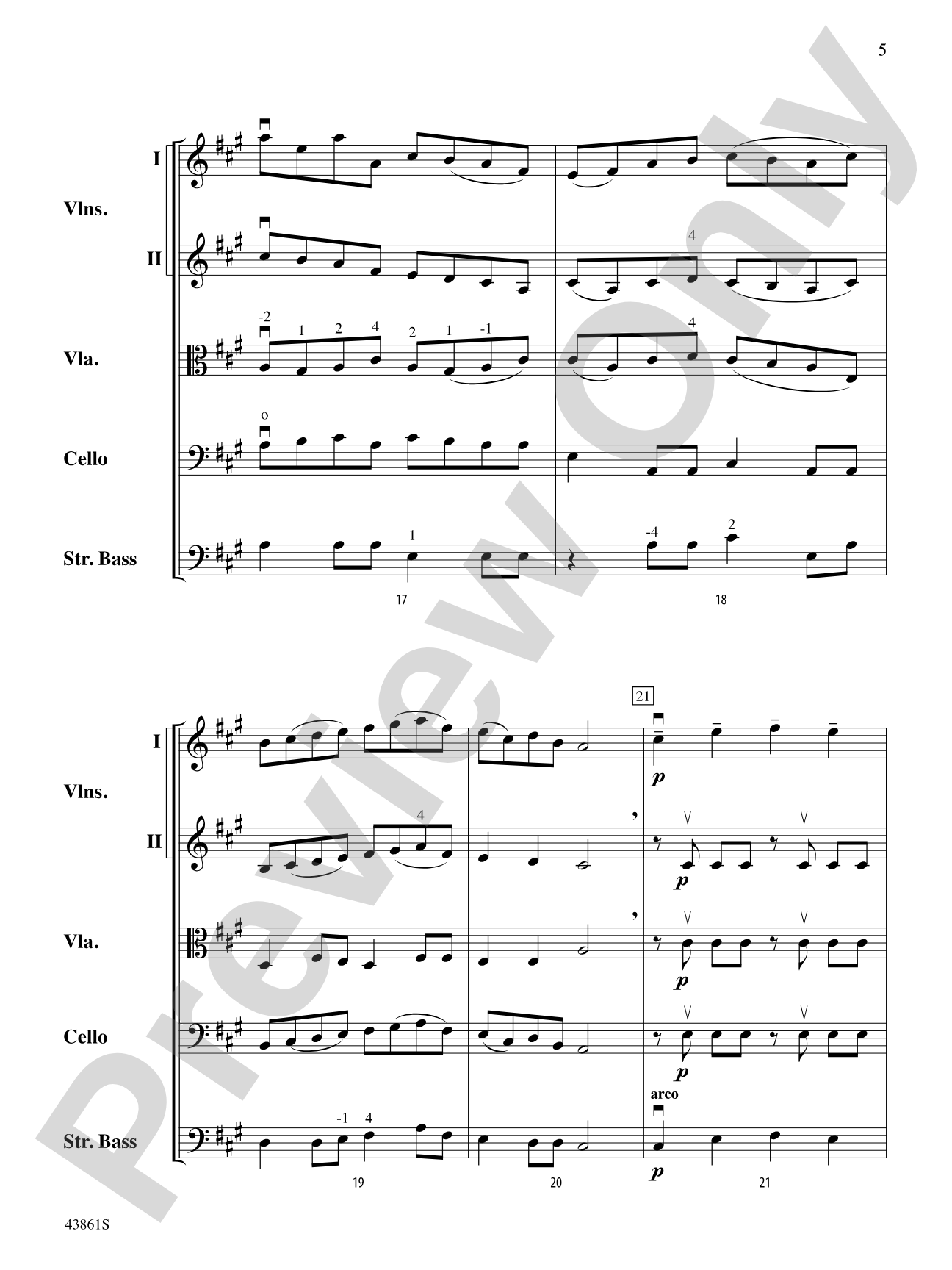 Mason's Apron, An Irish Reel: String Orchestra Conductor Score & Parts