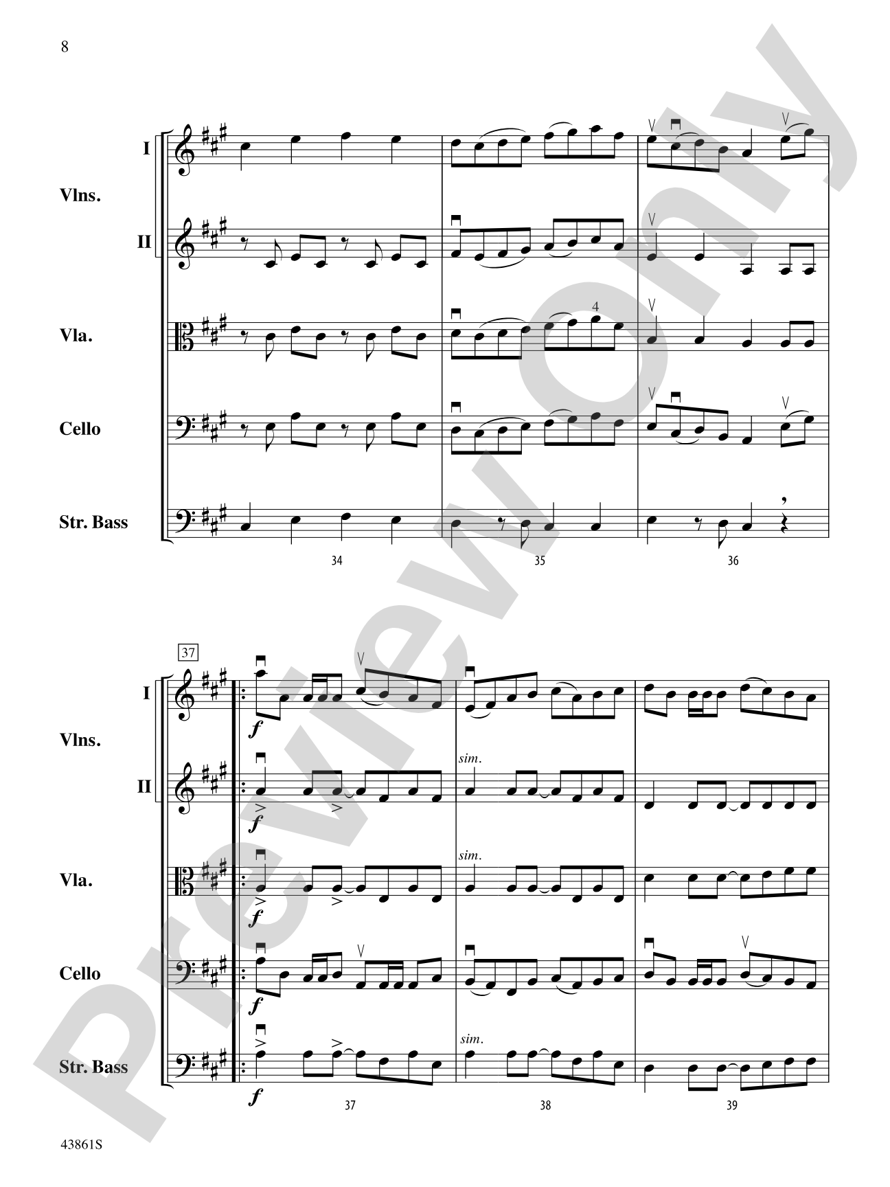 Mason's Apron, An Irish Reel: String Orchestra Conductor Score & Parts