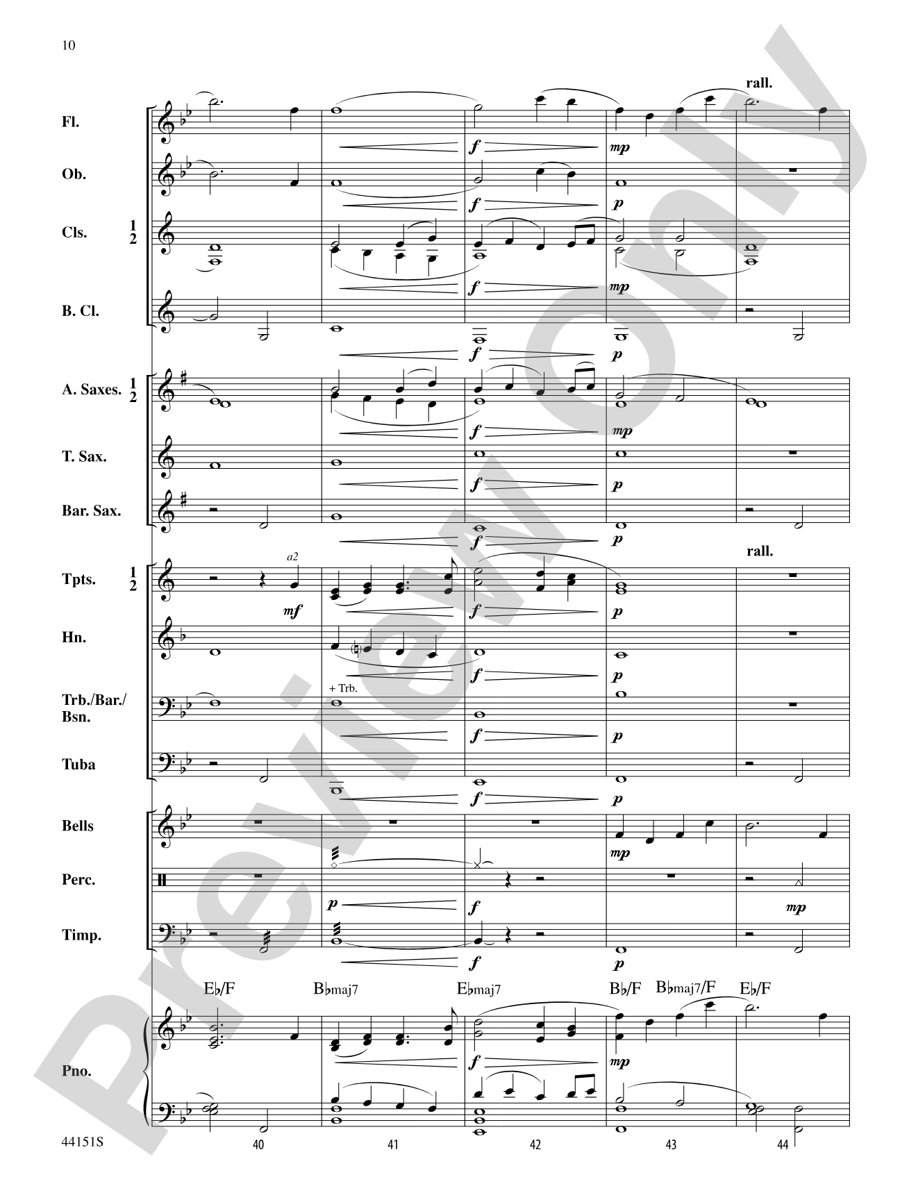 Serenade: Concert Band Conductor Score & Parts