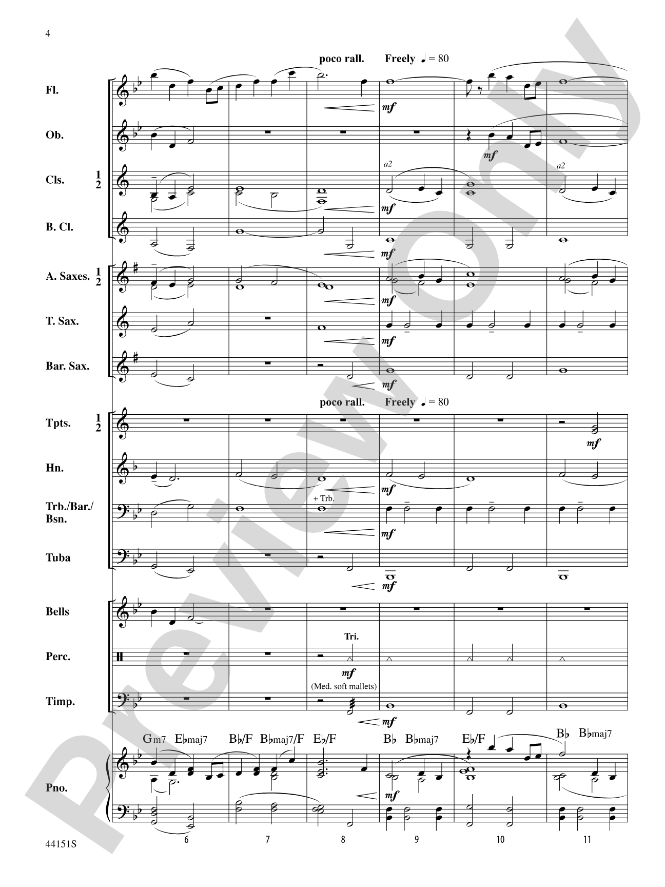 Serenade: Concert Band Conductor Score & Parts