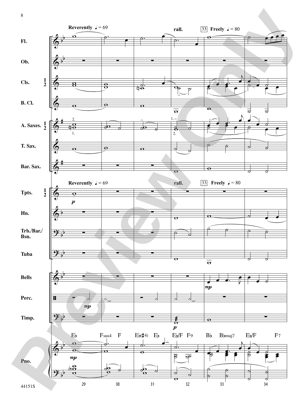 Serenade: Concert Band Conductor Score & Parts