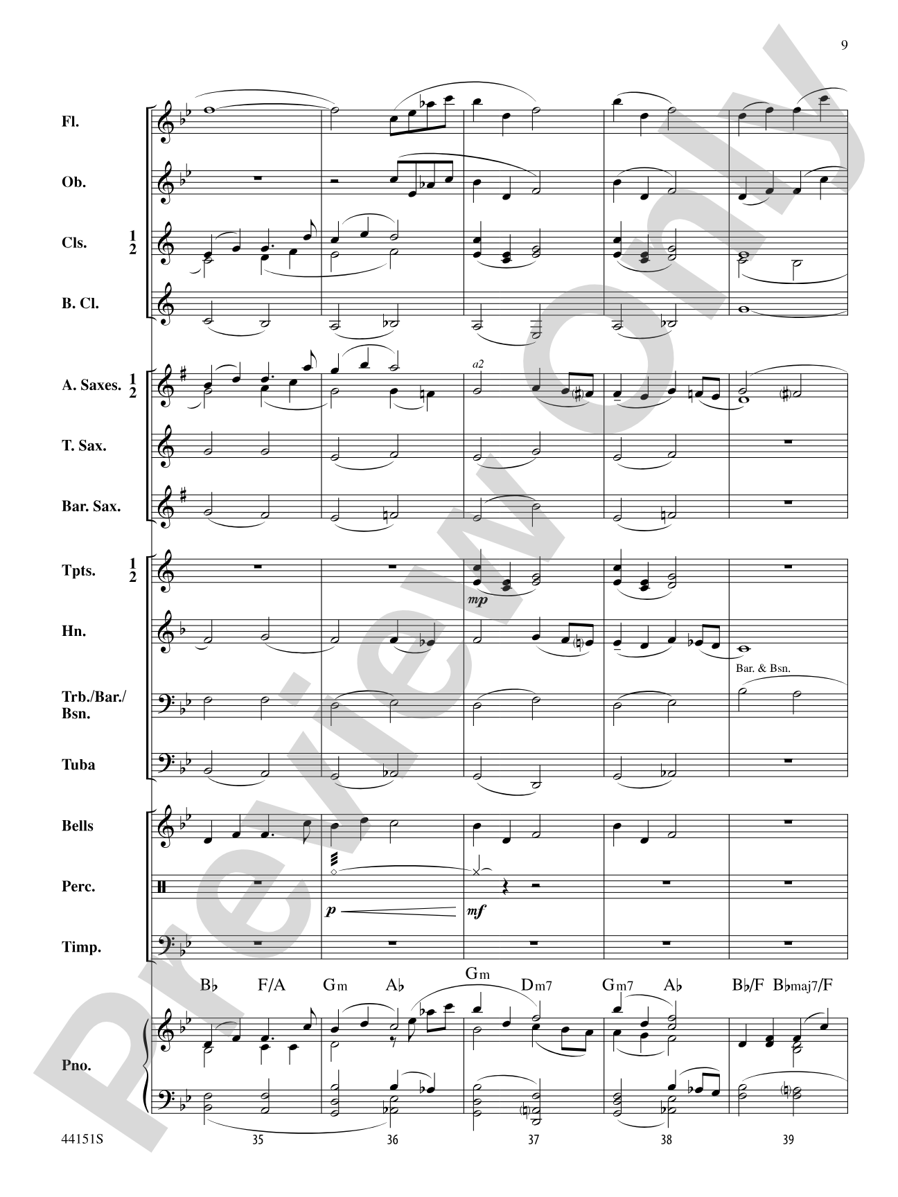 Serenade: Concert Band Conductor Score & Parts