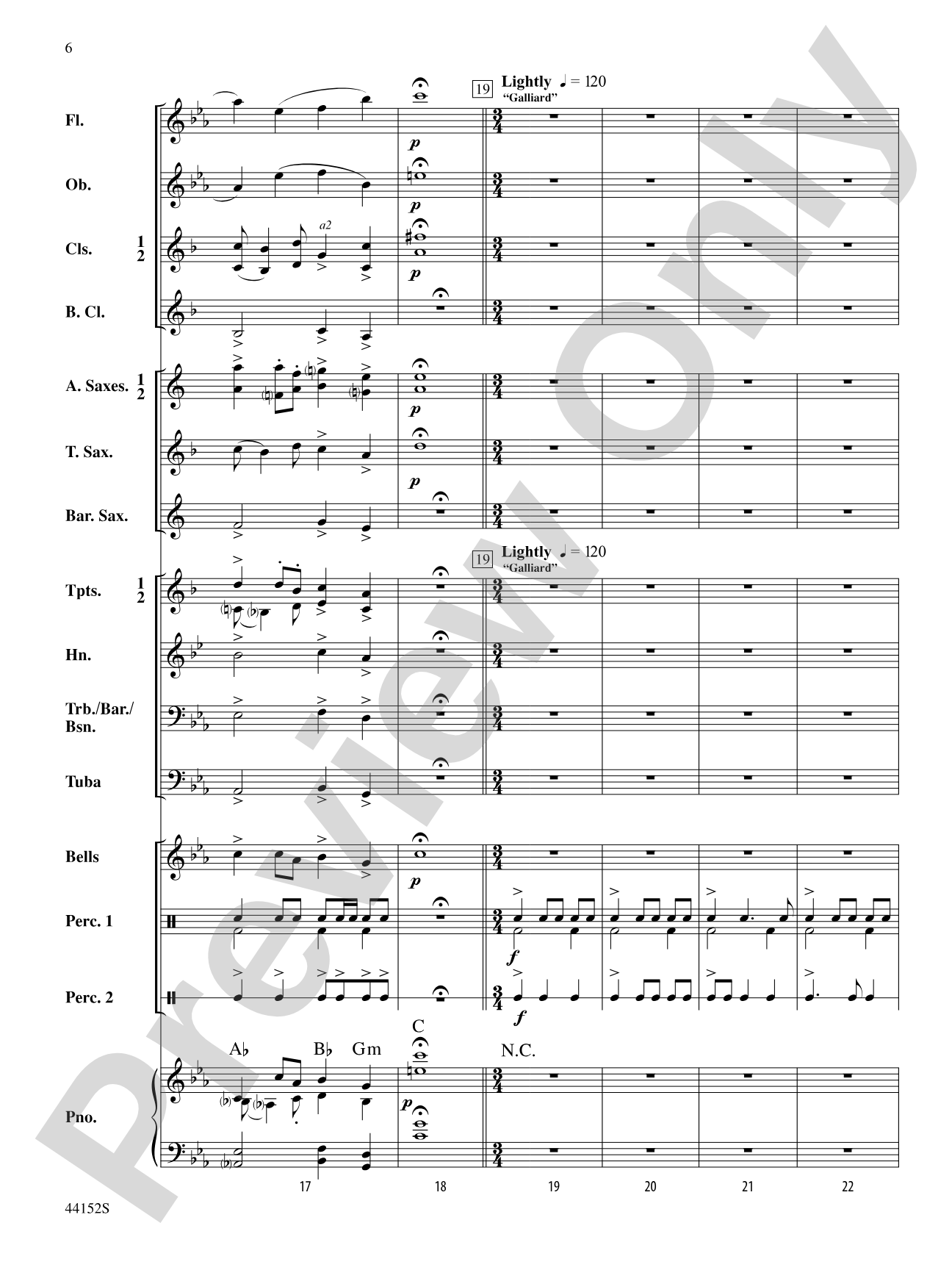 Stately Dances: Concert Band Conductor Score & Parts