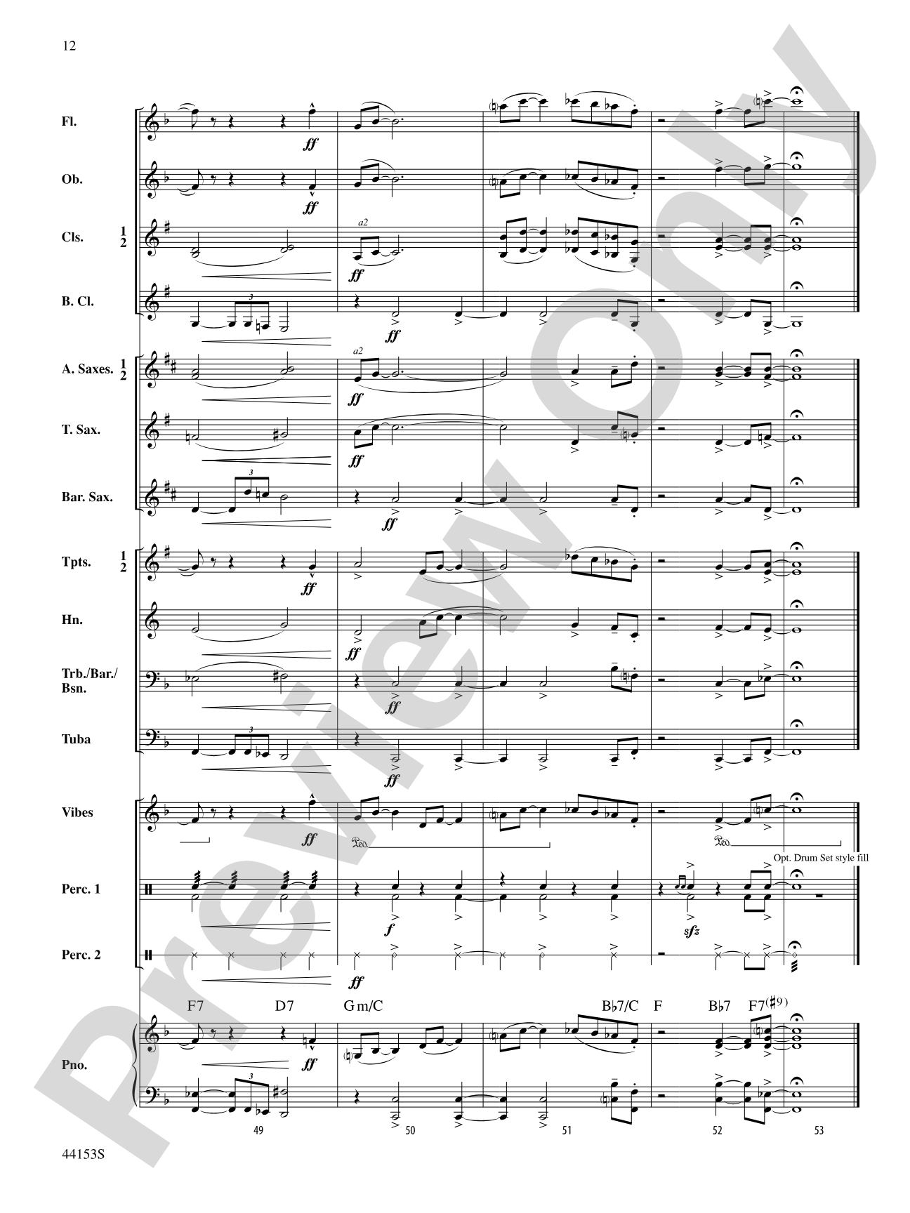 Hues of Blue: Concert Band Conductor Score & Parts