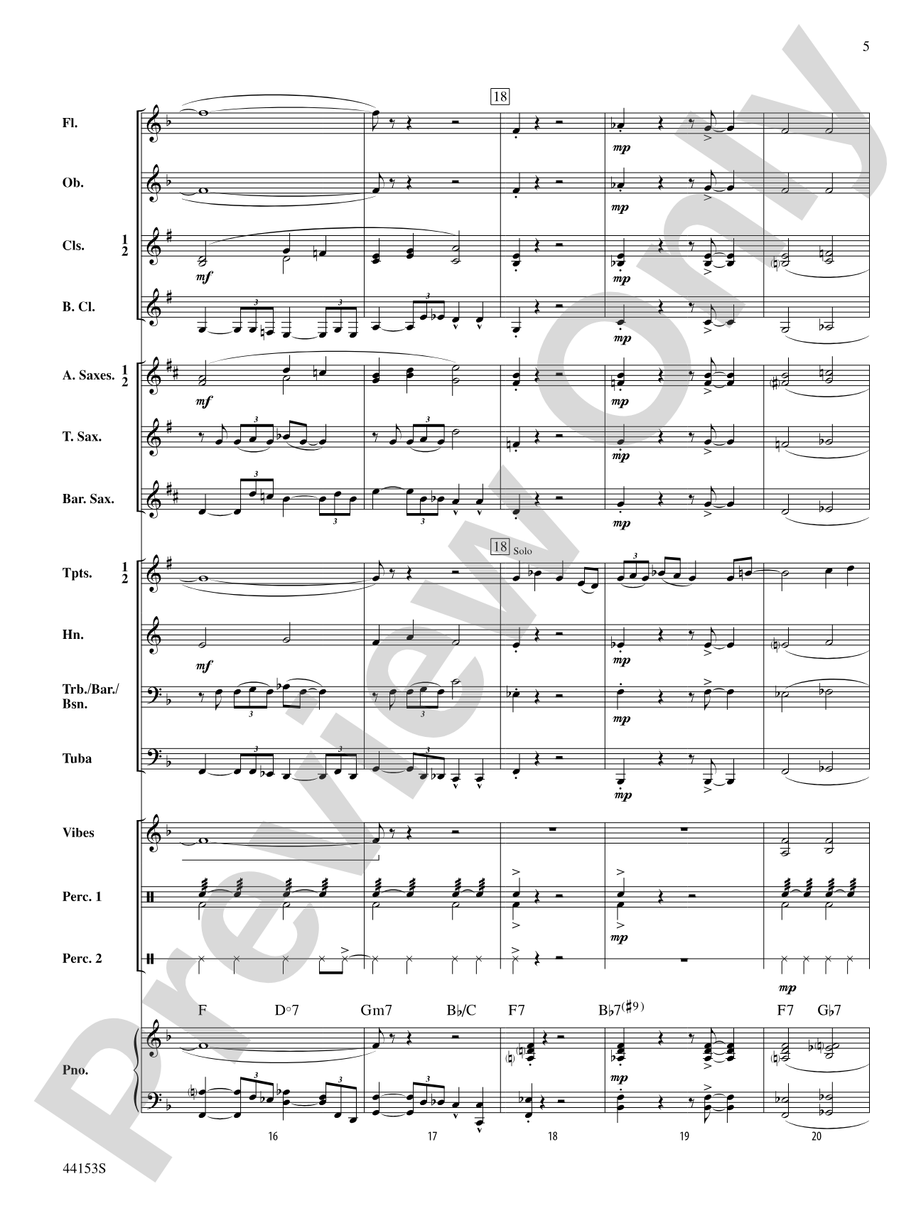 Hues of Blue: Concert Band Conductor Score & Parts