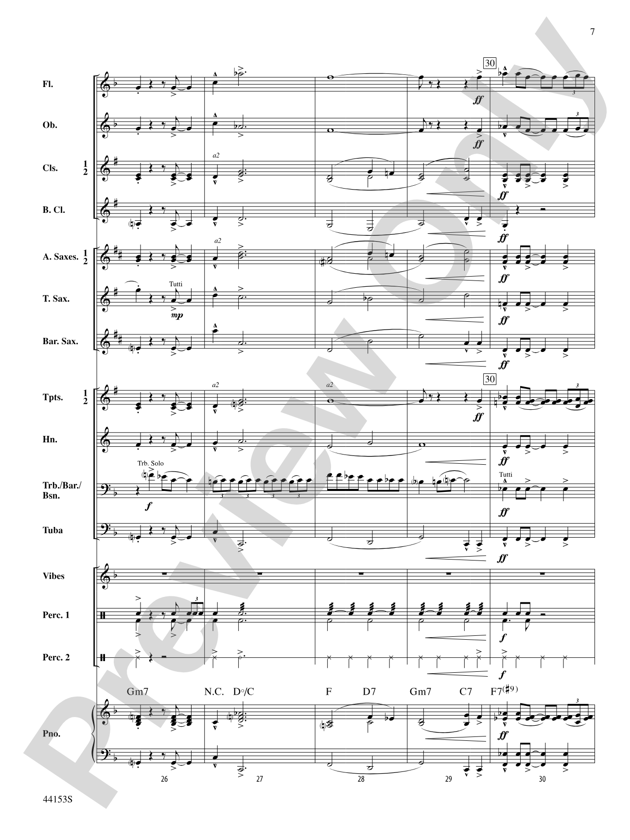 Hues of Blue: Concert Band Conductor Score & Parts