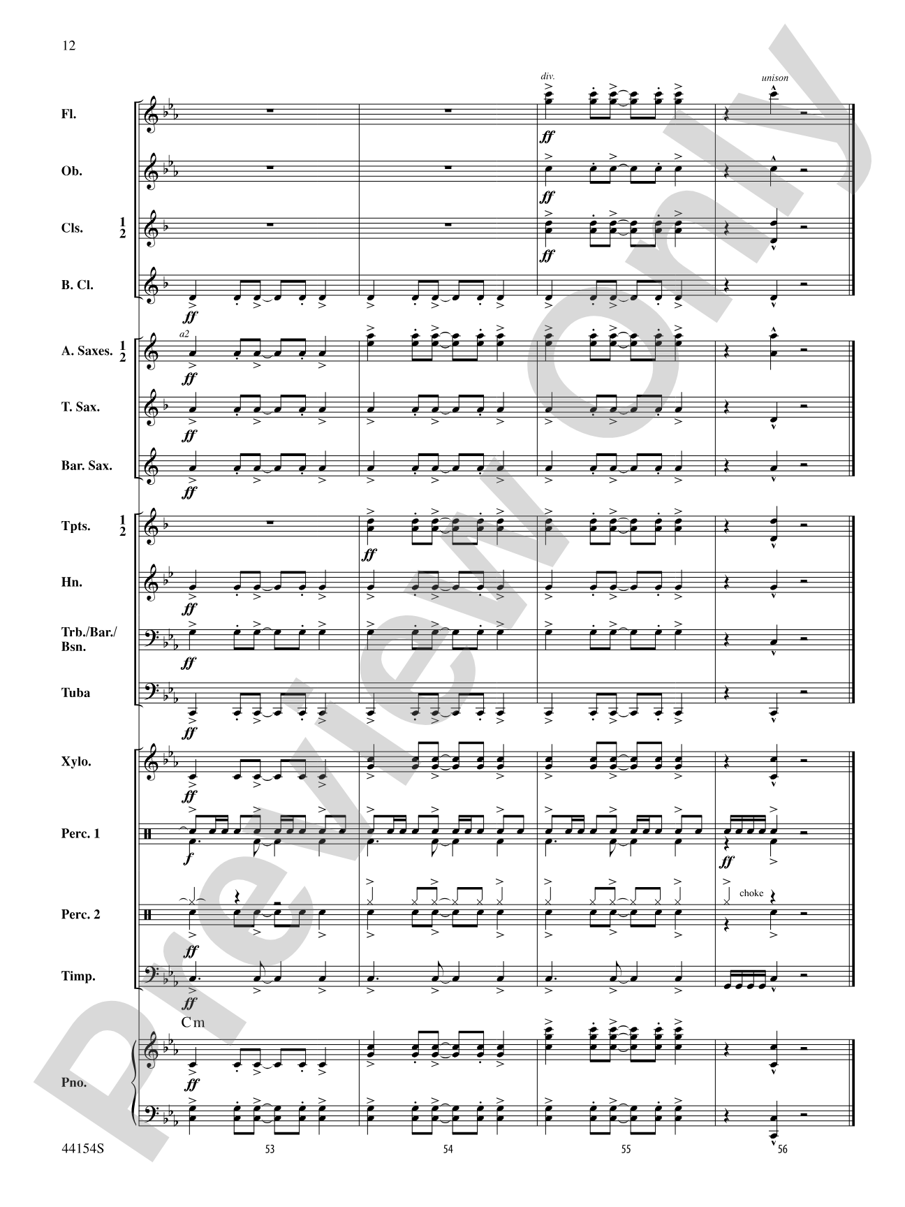 Harbinger: Concert Band Conductor Score & Parts