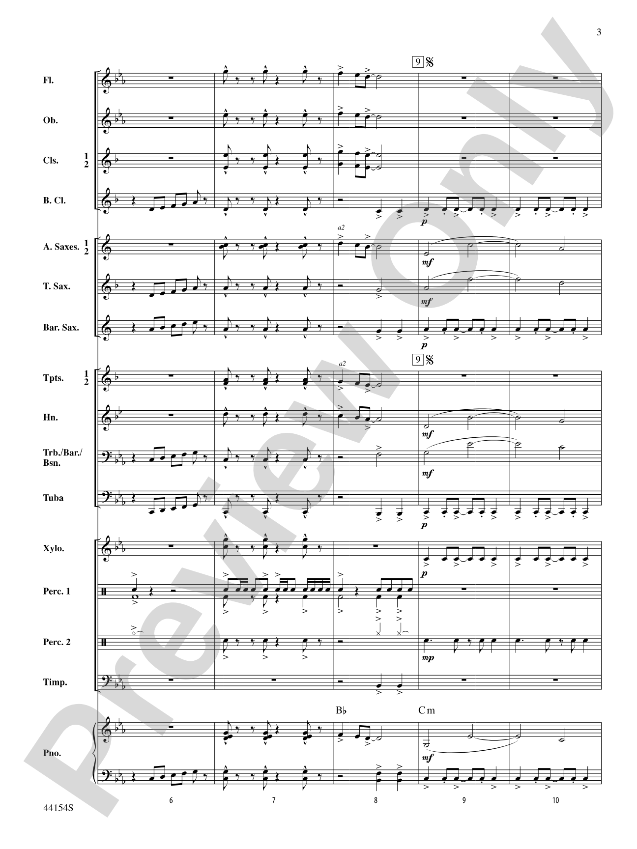 Harbinger: Concert Band Conductor Score & Parts