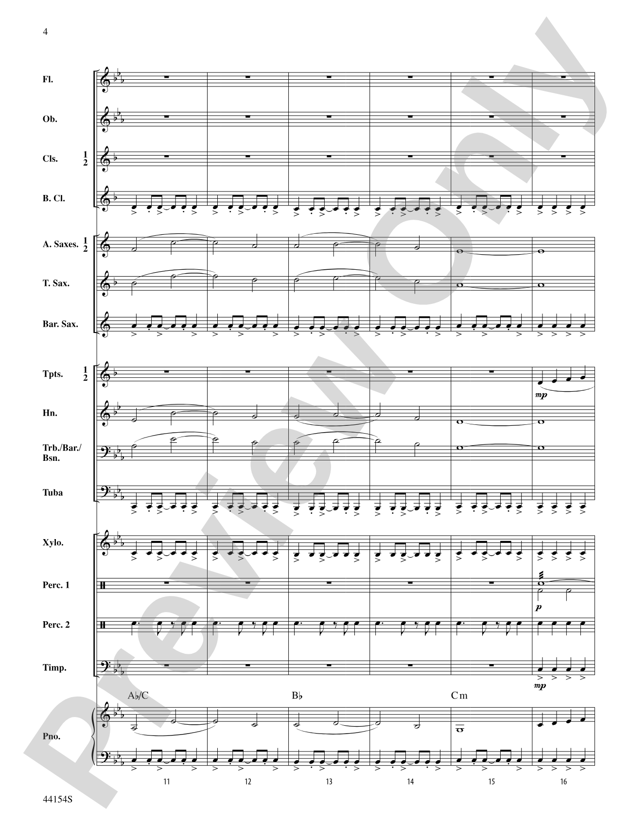 Harbinger: Concert Band Conductor Score & Parts