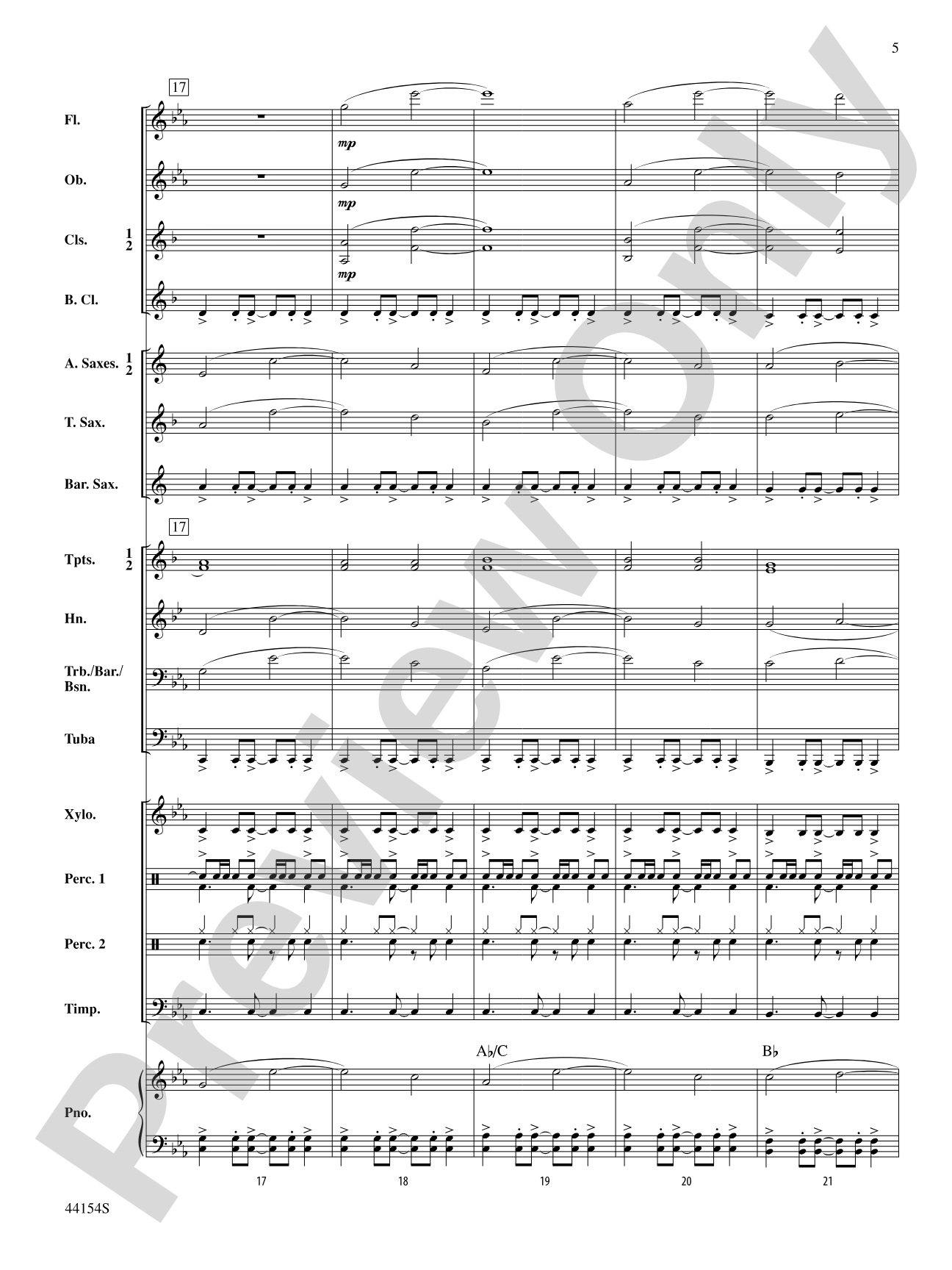 Harbinger: Concert Band Conductor Score & Parts