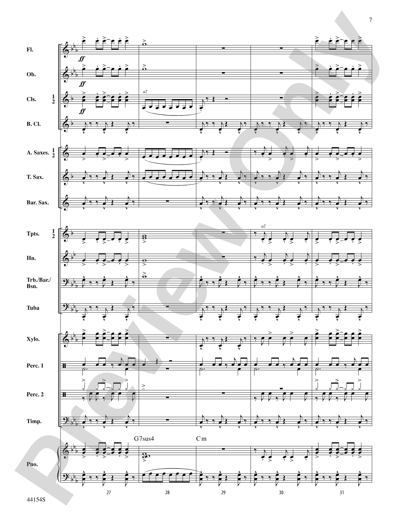 Harbinger: Concert Band Conductor Score & Parts