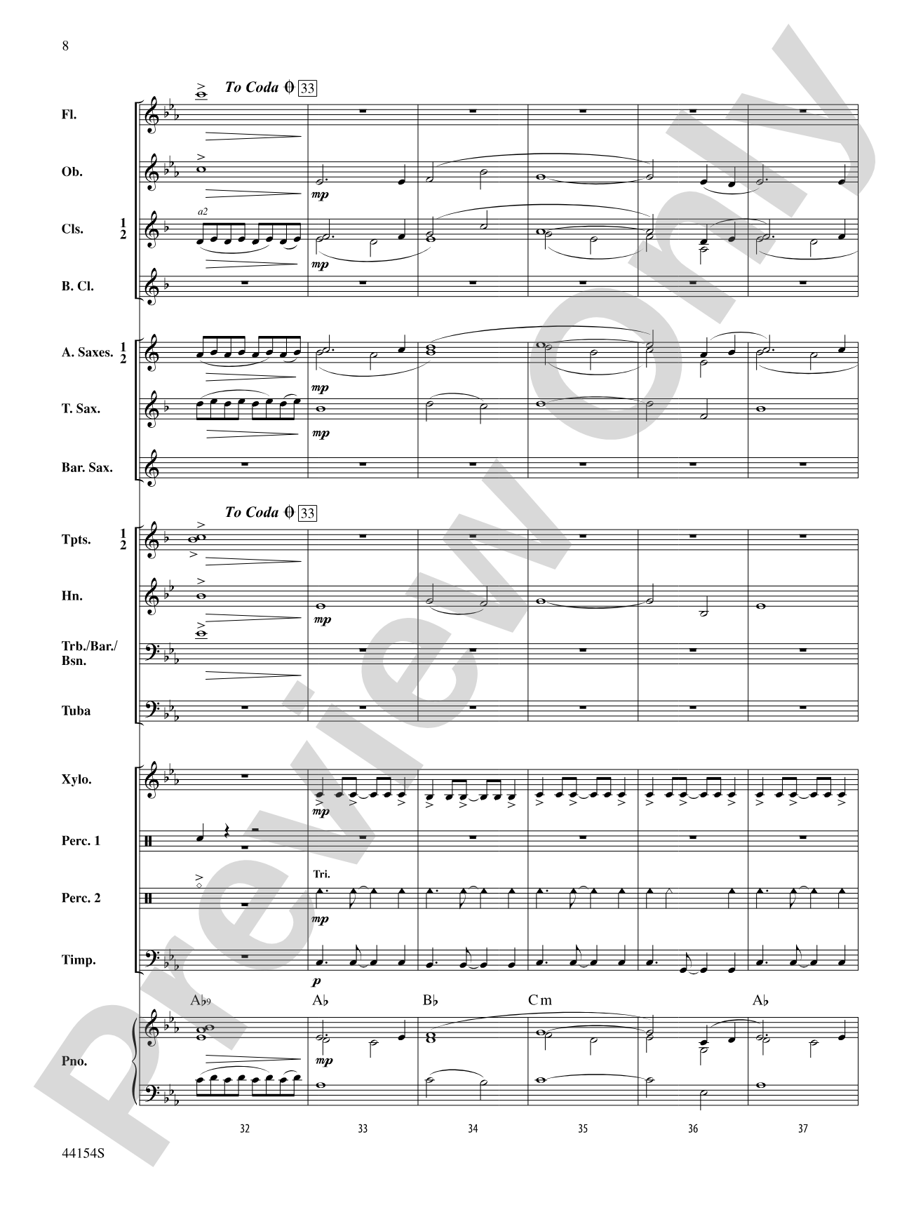 Harbinger: Concert Band Conductor Score & Parts