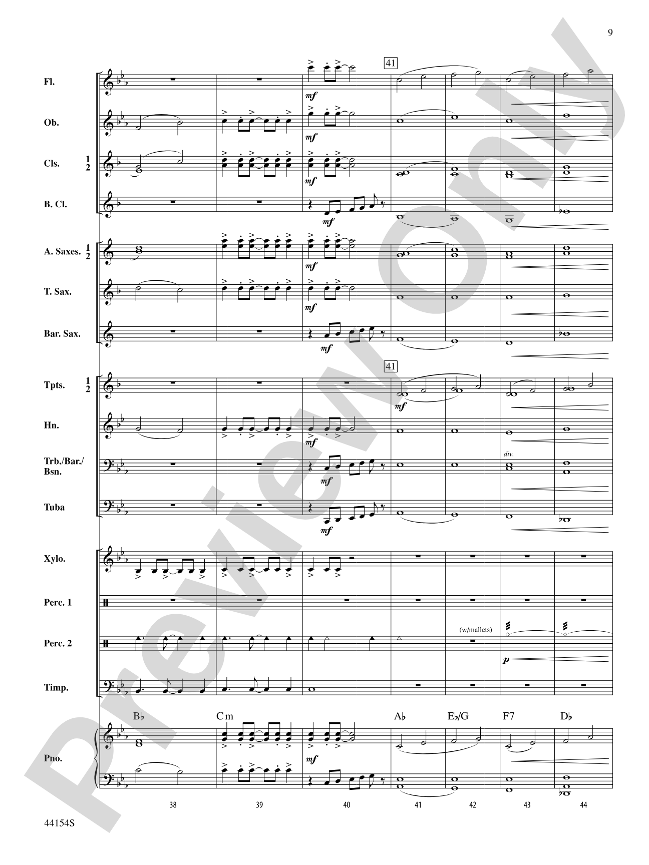 Harbinger: Concert Band Conductor Score & Parts