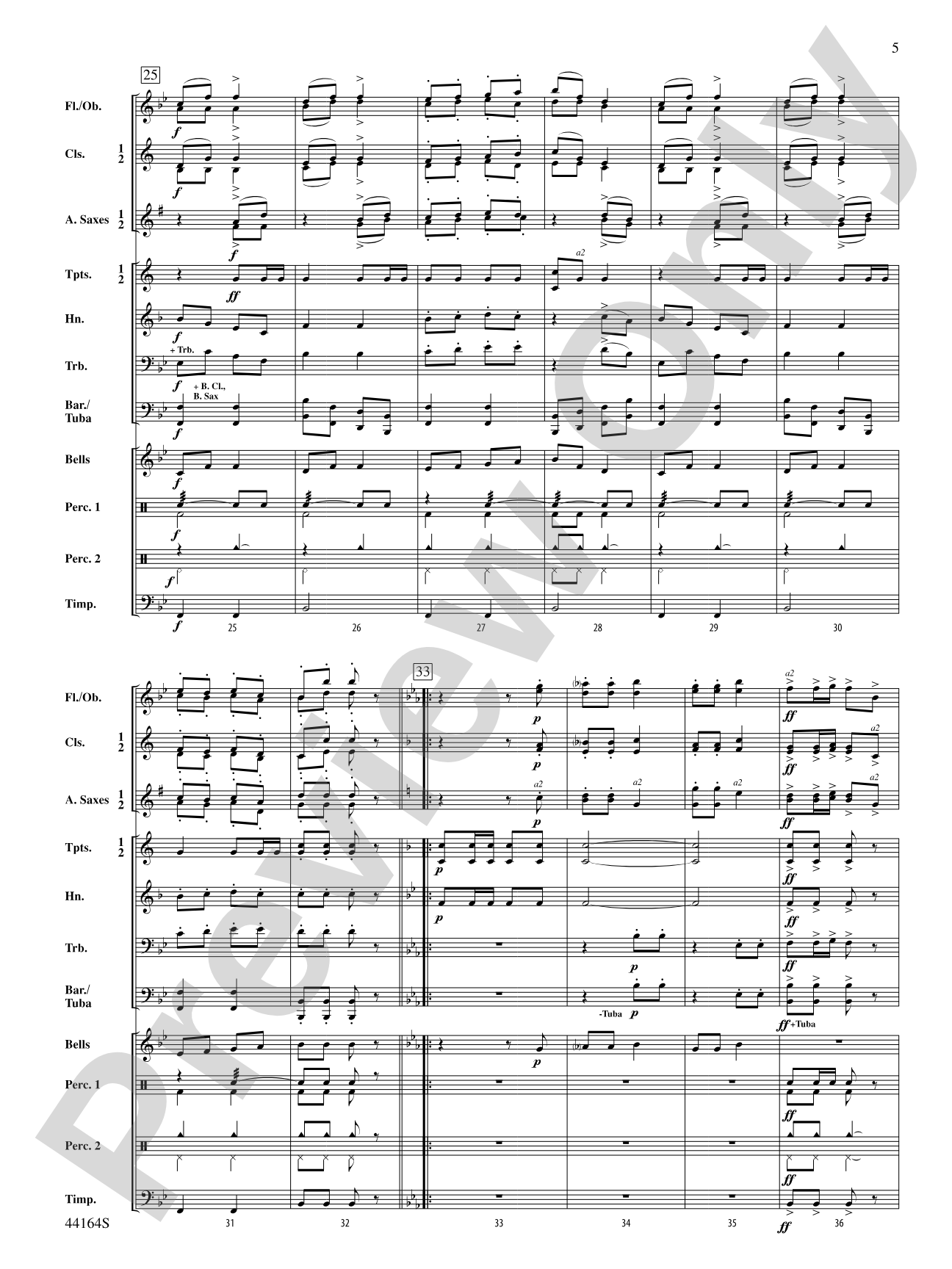 Ecossaise for Military Band, WoO 22: Concert Band Conductor Score & Parts