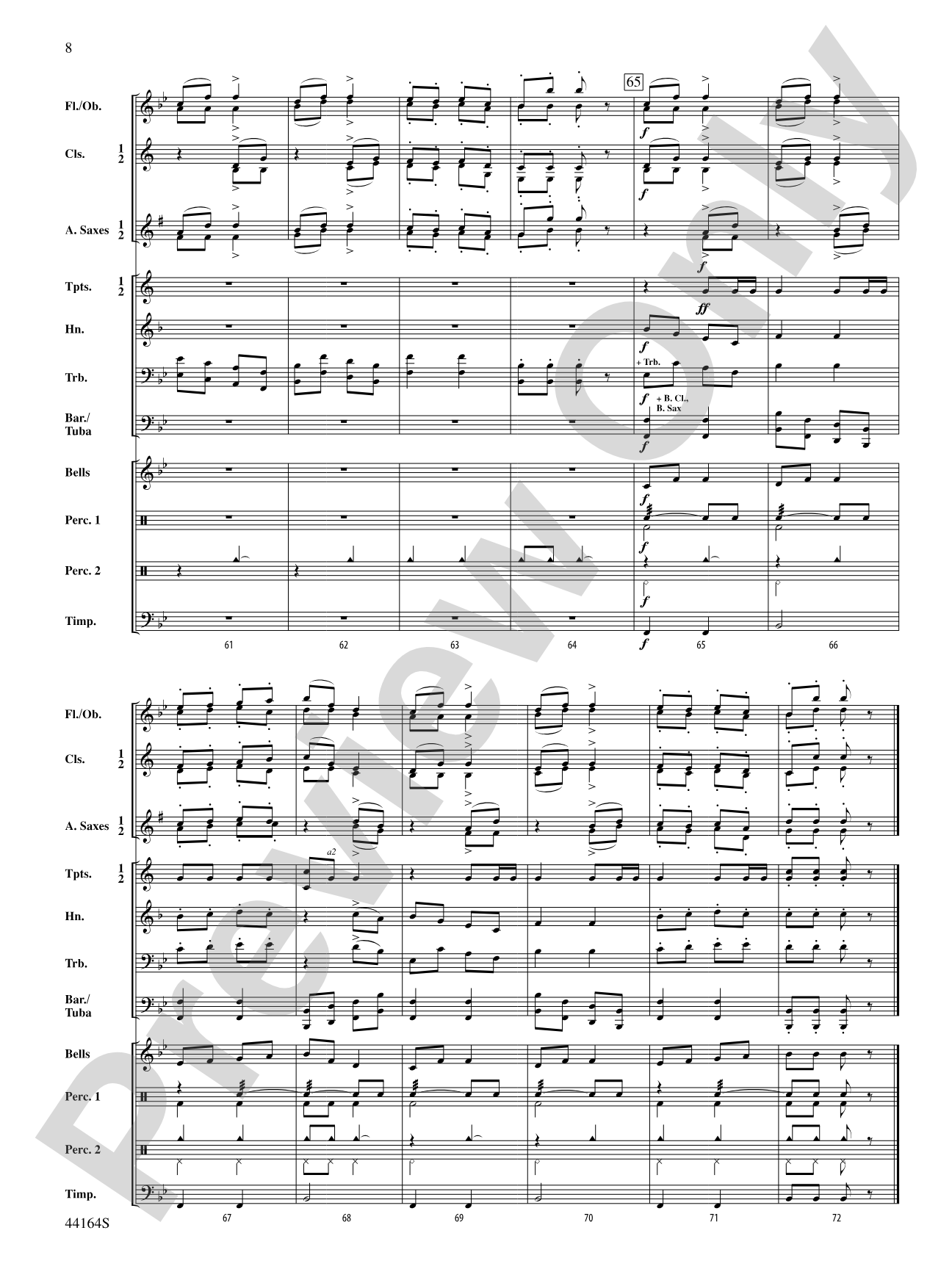 Ecossaise for Military Band, WoO 22: Concert Band Conductor Score & Parts
