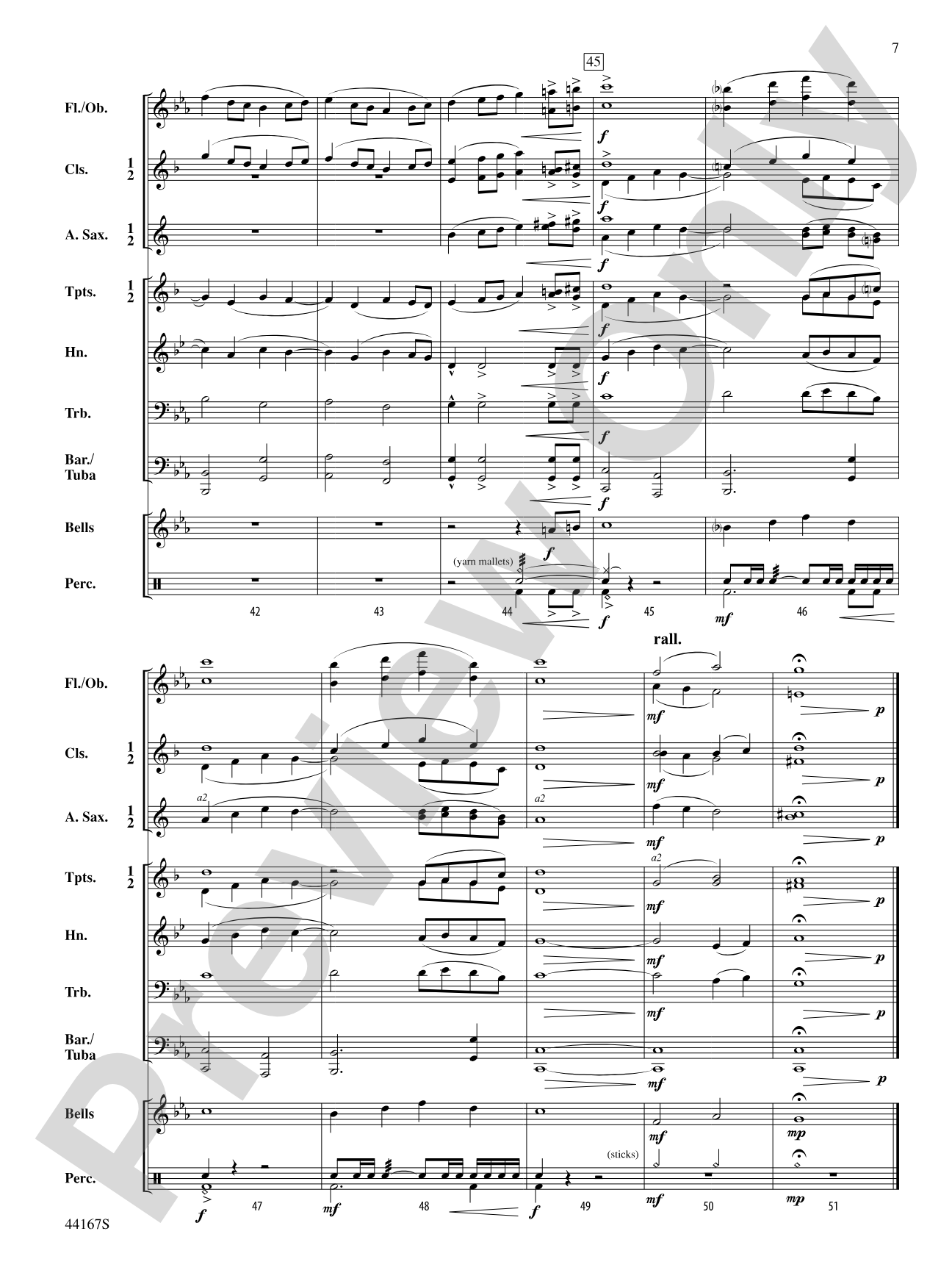 Autumn Reflections: Concert Band Conductor Score & Parts