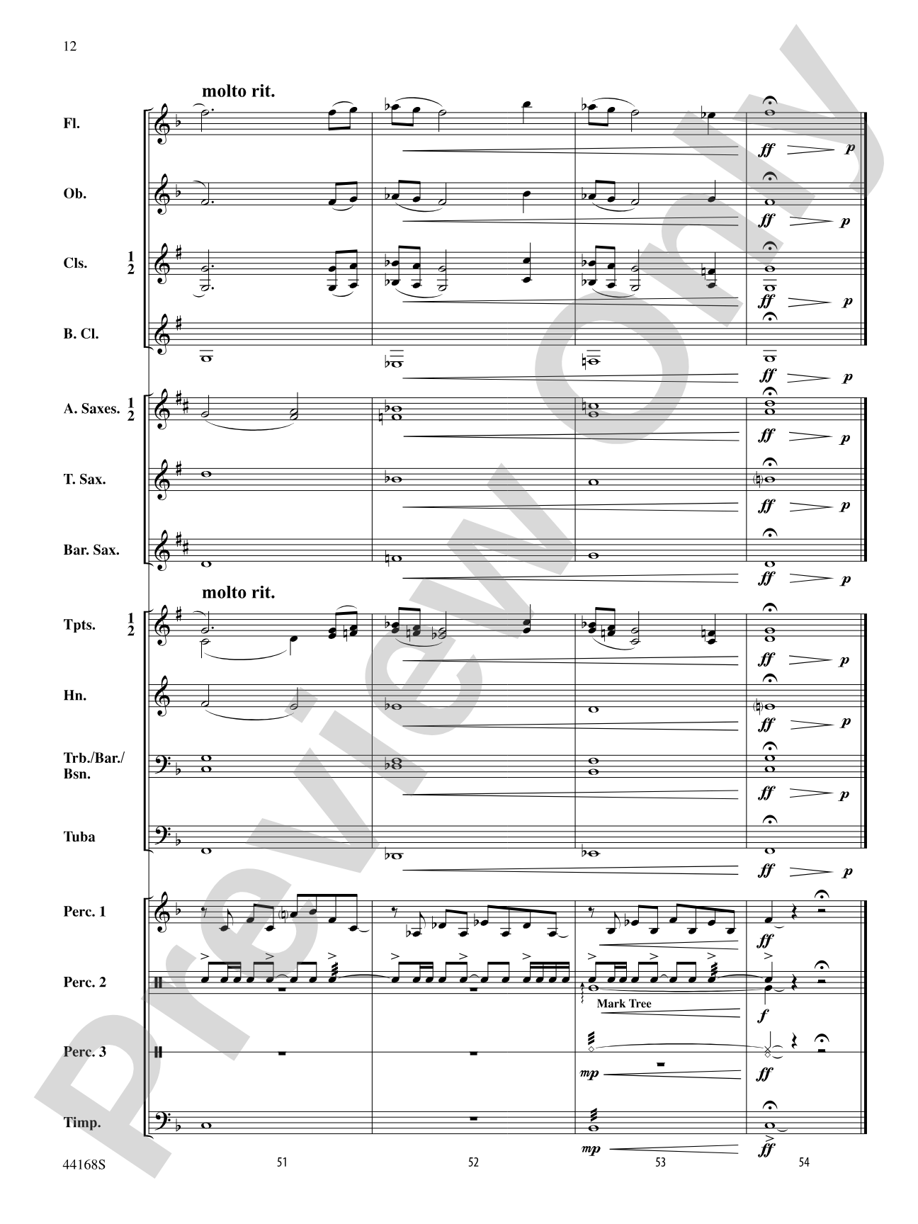 Dream Tides: Concert Band Conductor Score & Parts