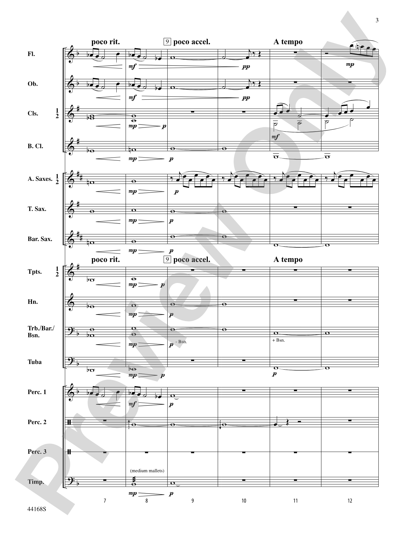 Dream Tides: Concert Band Conductor Score & Parts