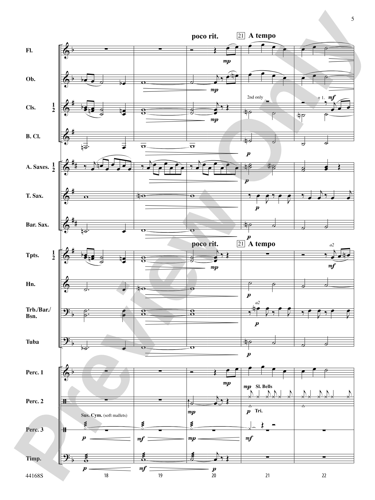 Dream Tides: Concert Band Conductor Score & Parts