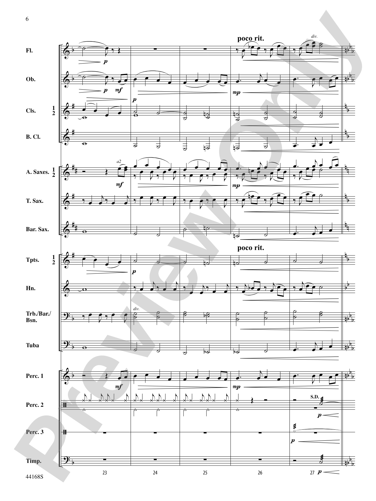 Dream Tides: Concert Band Conductor Score & Parts