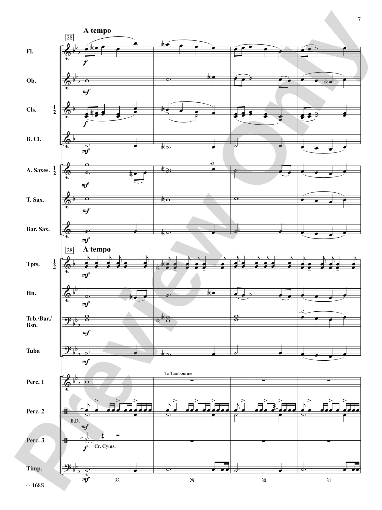 Dream Tides: Concert Band Conductor Score & Parts