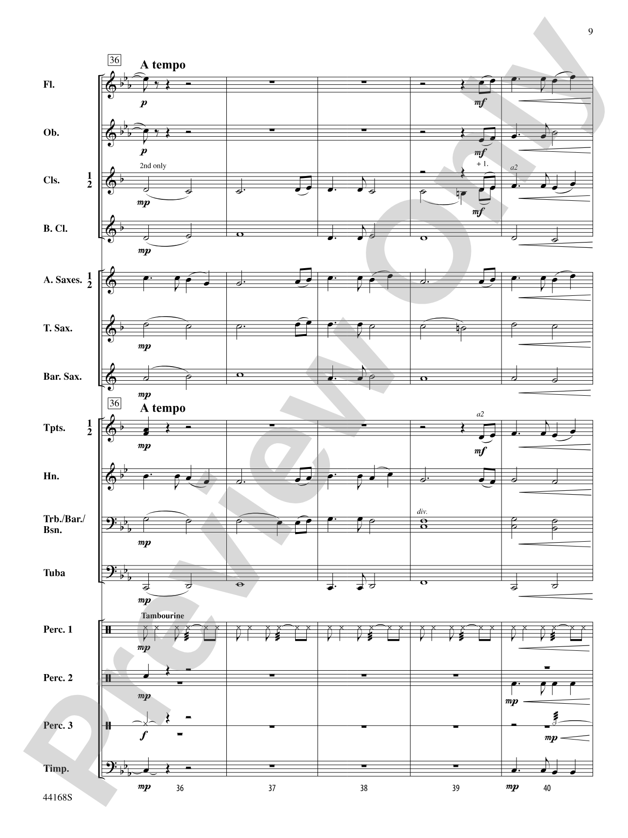 Dream Tides: Concert Band Conductor Score & Parts