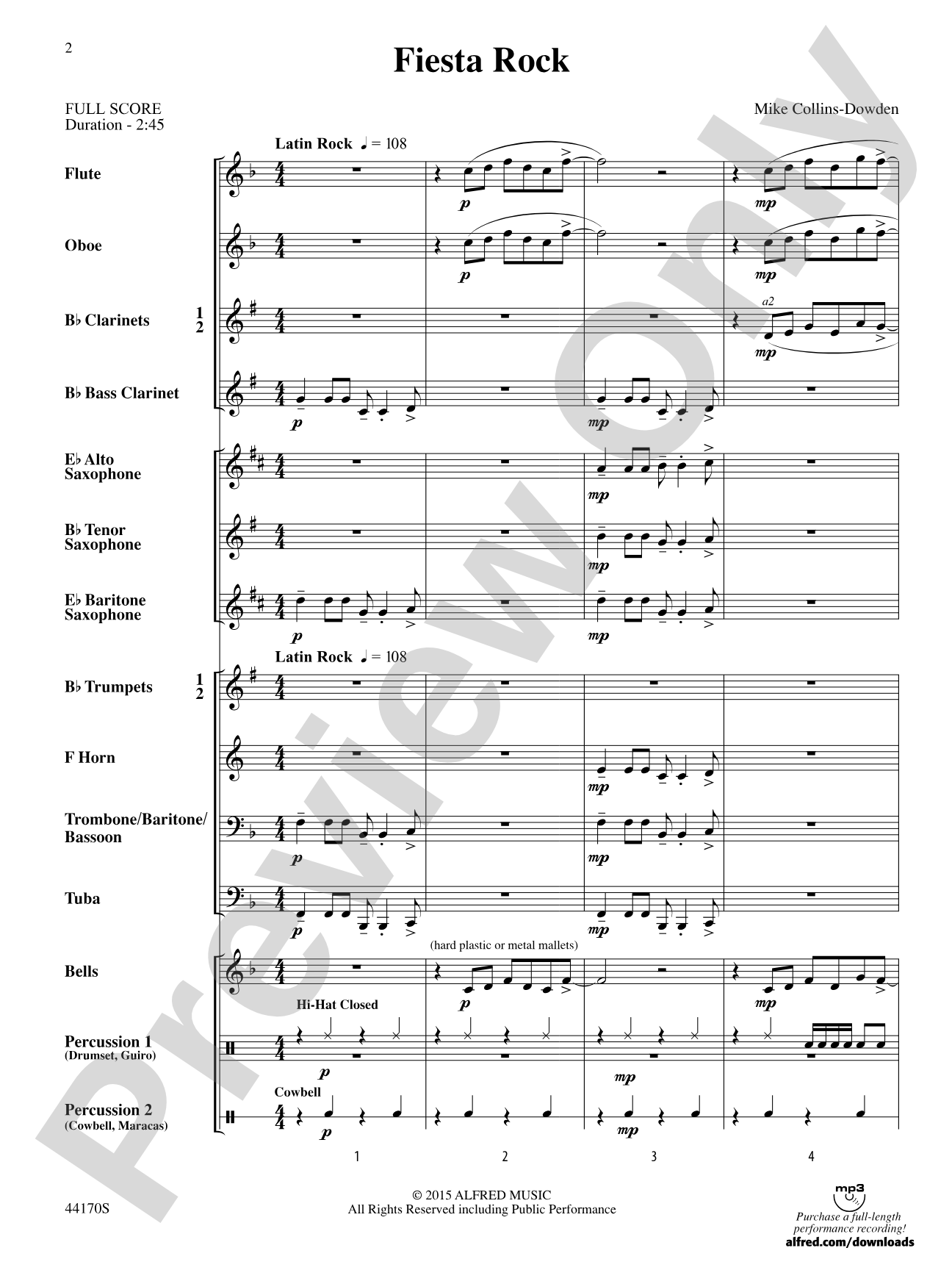 Fiesta Rock: Concert Band Conductor Score & Parts