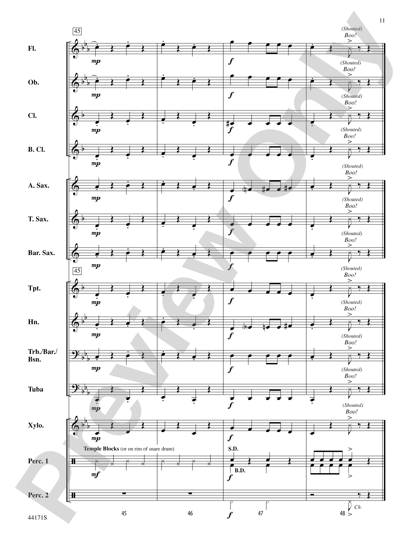 Doctor Boo!: Concert Band Conductor Score & Parts
