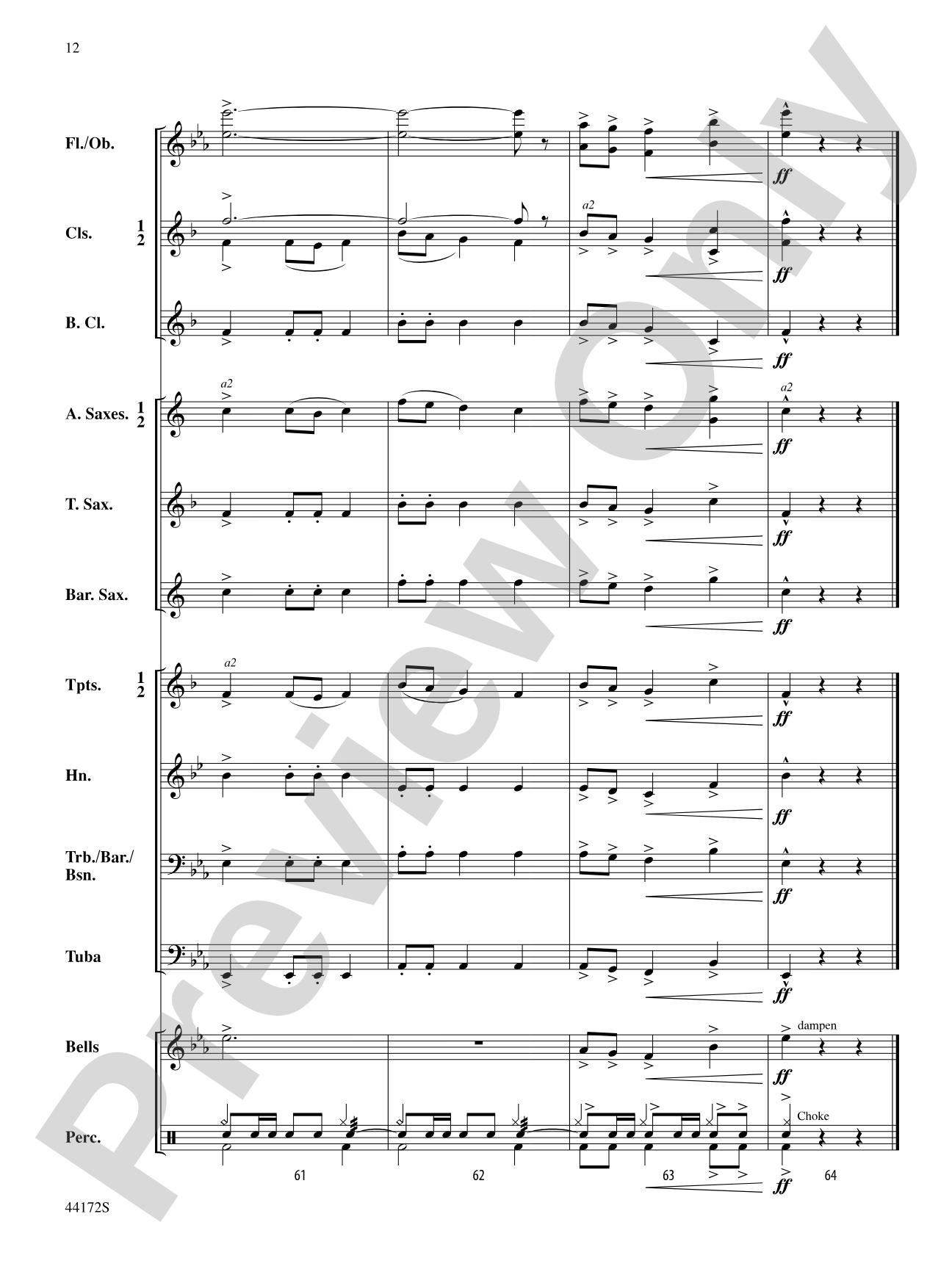 Skylight: Concert Band Conductor Score & Parts