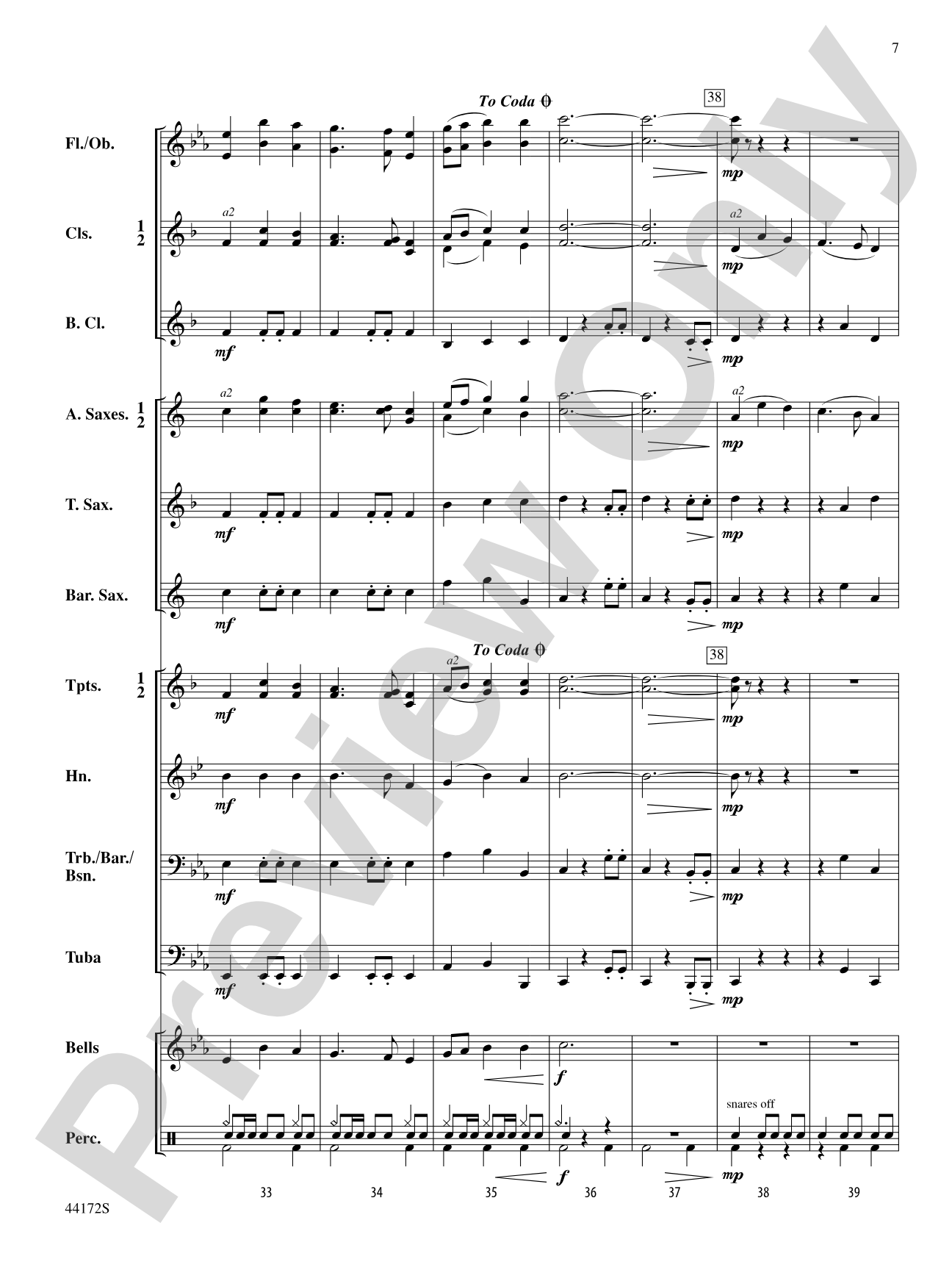 Skylight: Concert Band Conductor Score & Parts