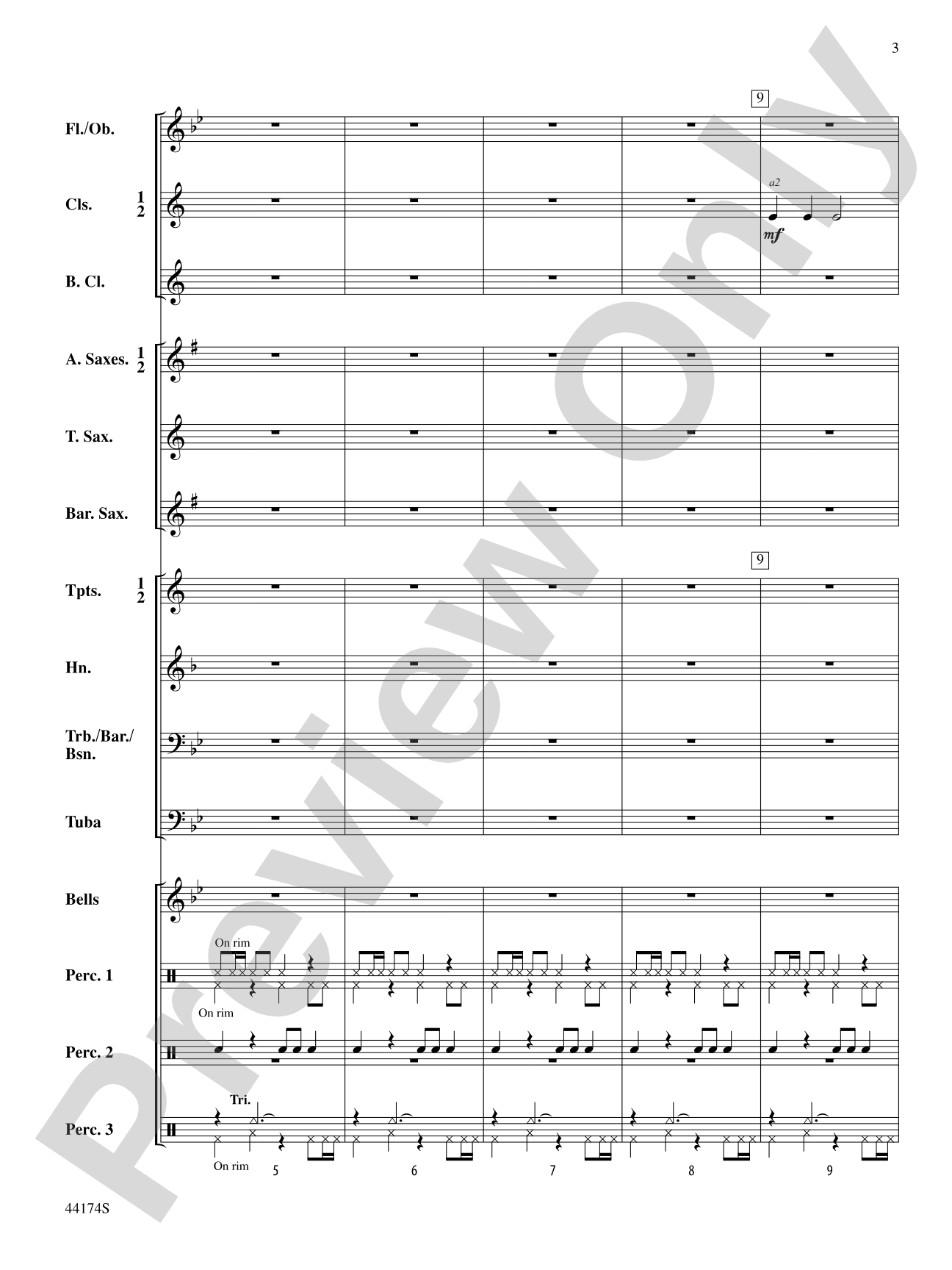 Rockin' Through the Snow: Concert Band Conductor Score & Parts