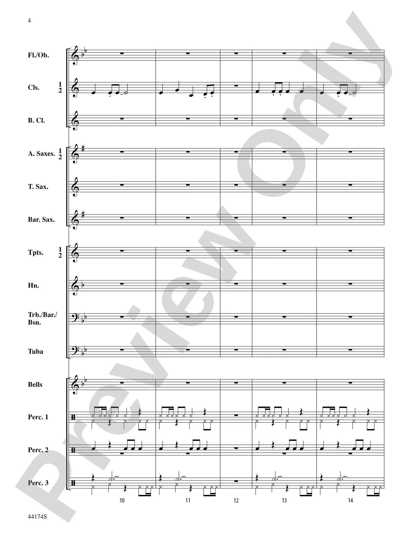 Rockin' Through the Snow: Concert Band Conductor Score & Parts
