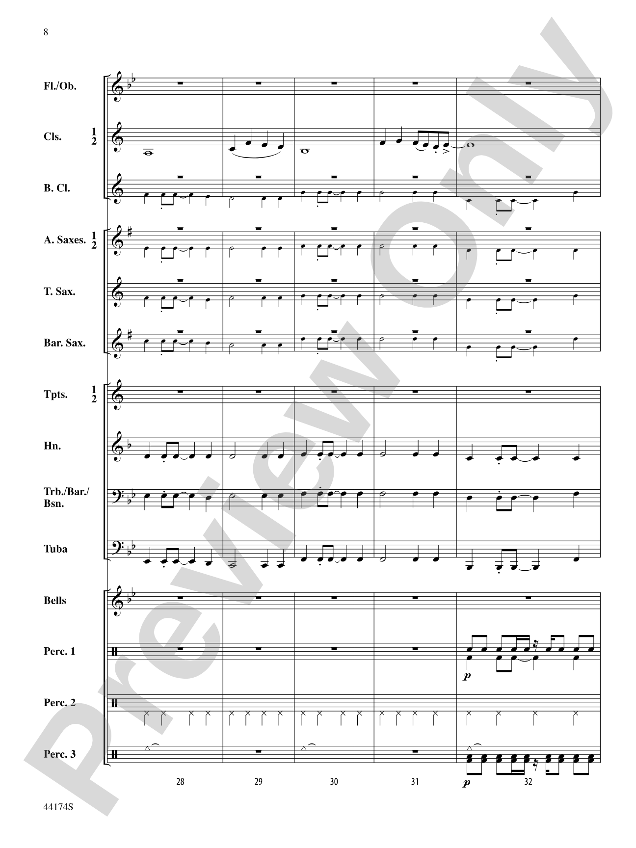 Rockin' Through the Snow: Concert Band Conductor Score & Parts