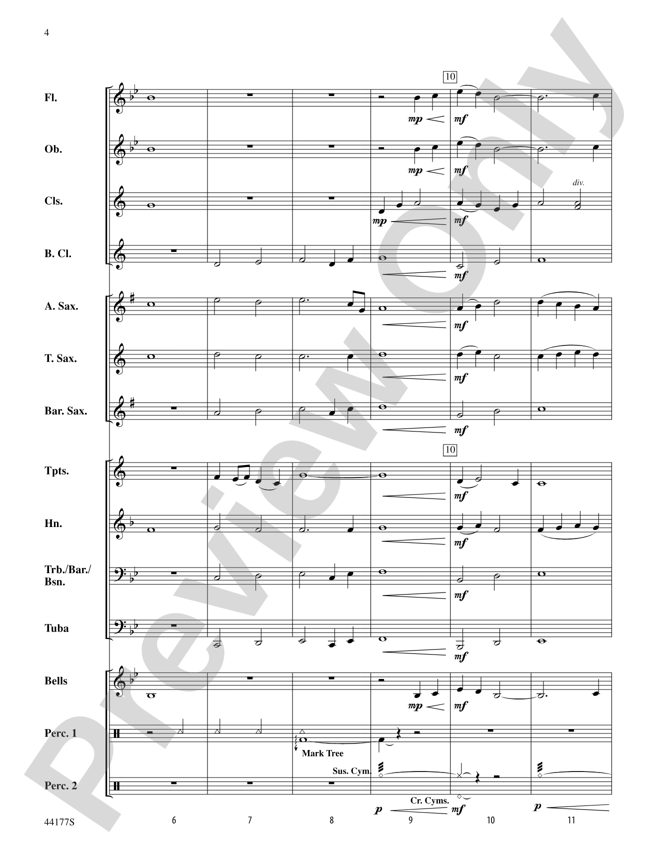 Farewell at Dawn: Concert Band Conductor Score & Parts