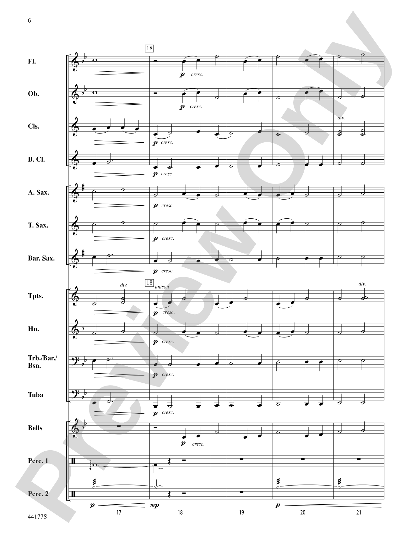 Farewell at Dawn: Concert Band Conductor Score & Parts