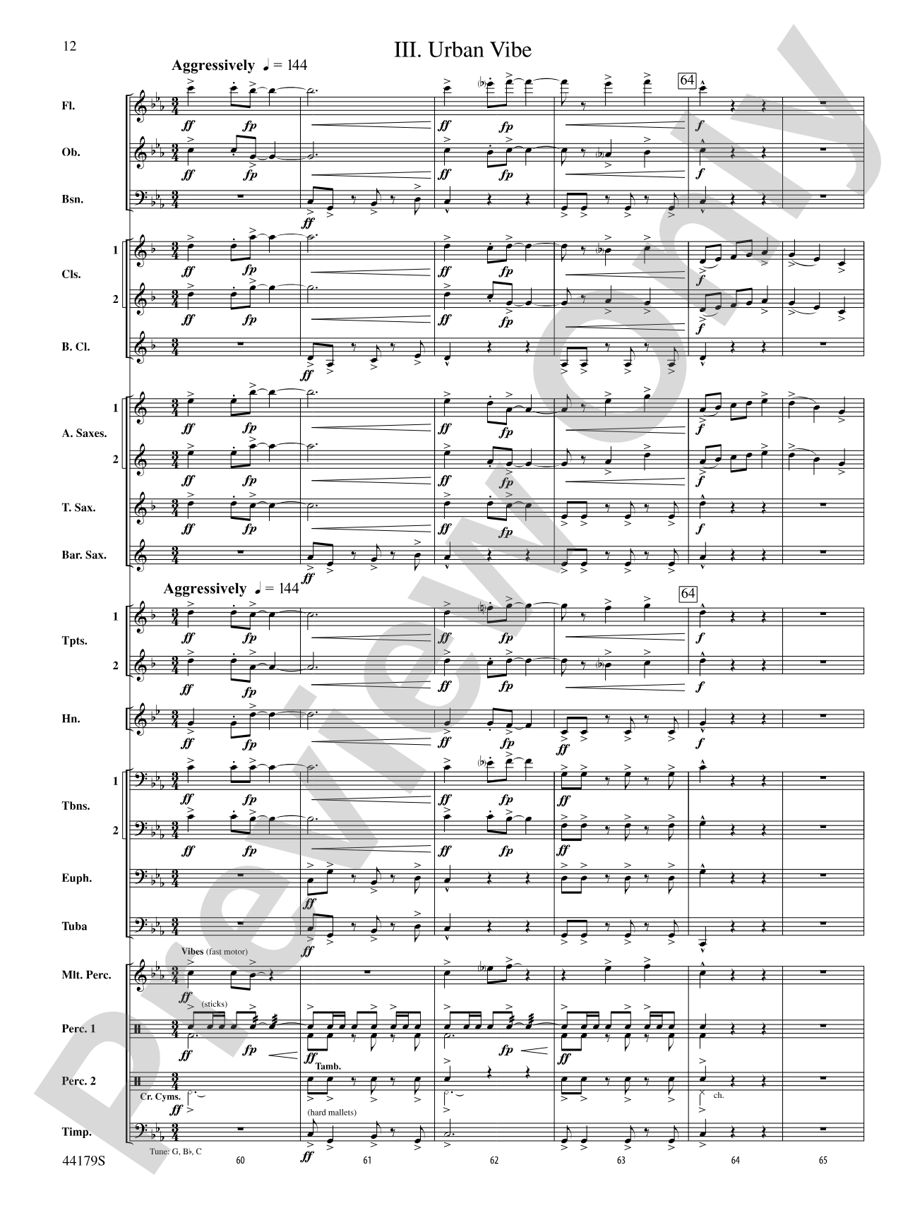 Lake County Landscapes: Concert Band Conductor Score & Parts